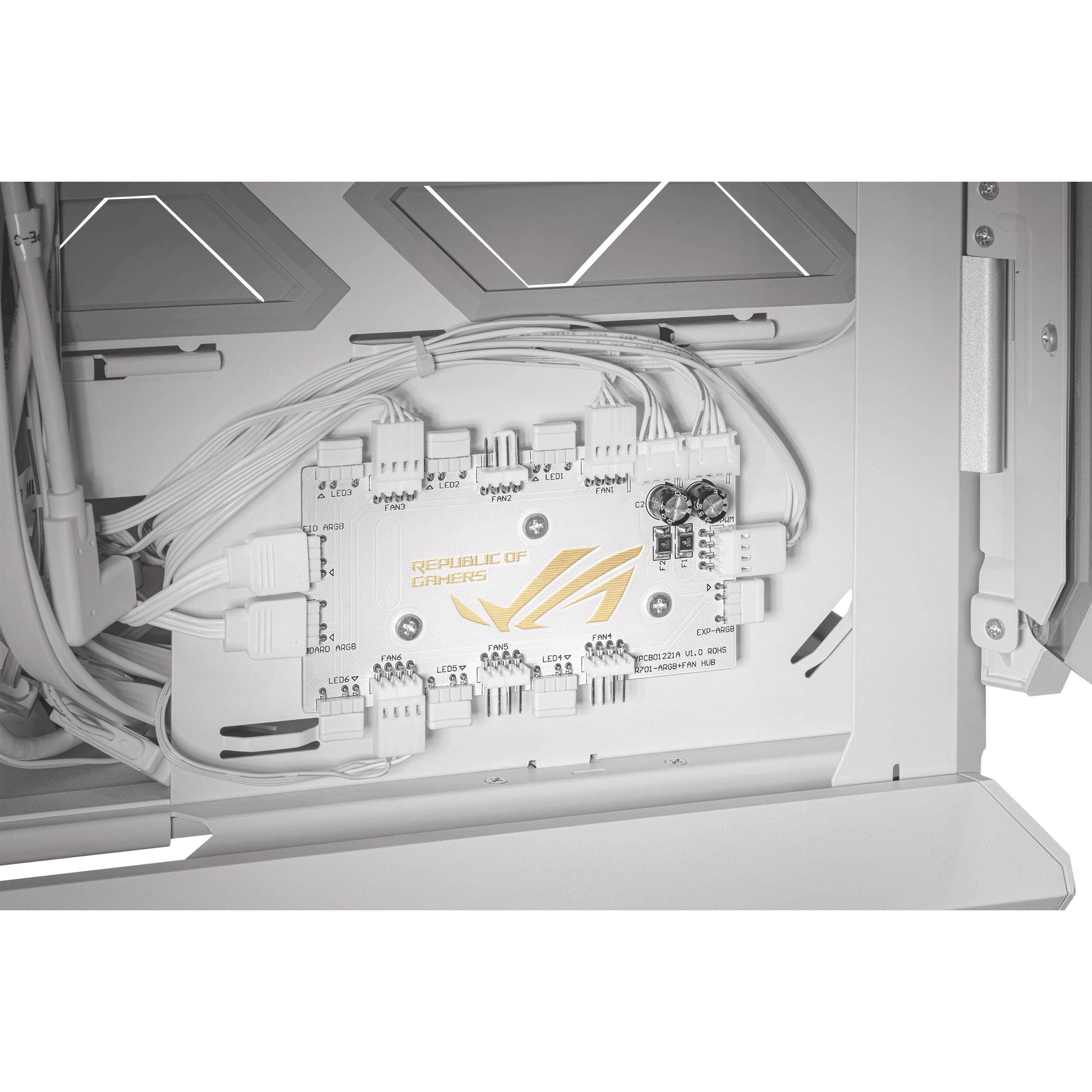 ASUS GR701/WT/PWM FAN// white PWM case cooling fan for desktop chassis airflow