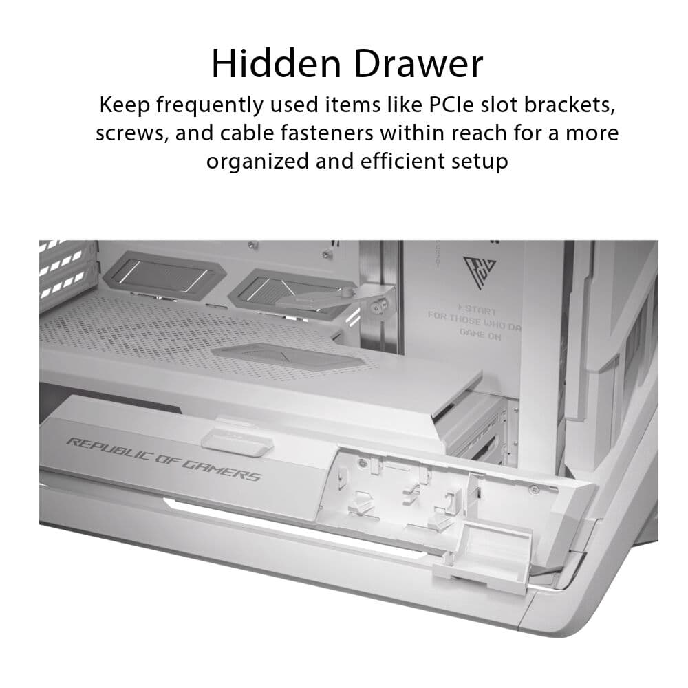 ASUS GR701/WT/PWM FAN// white PWM case cooling fan for desktop chassis airflow