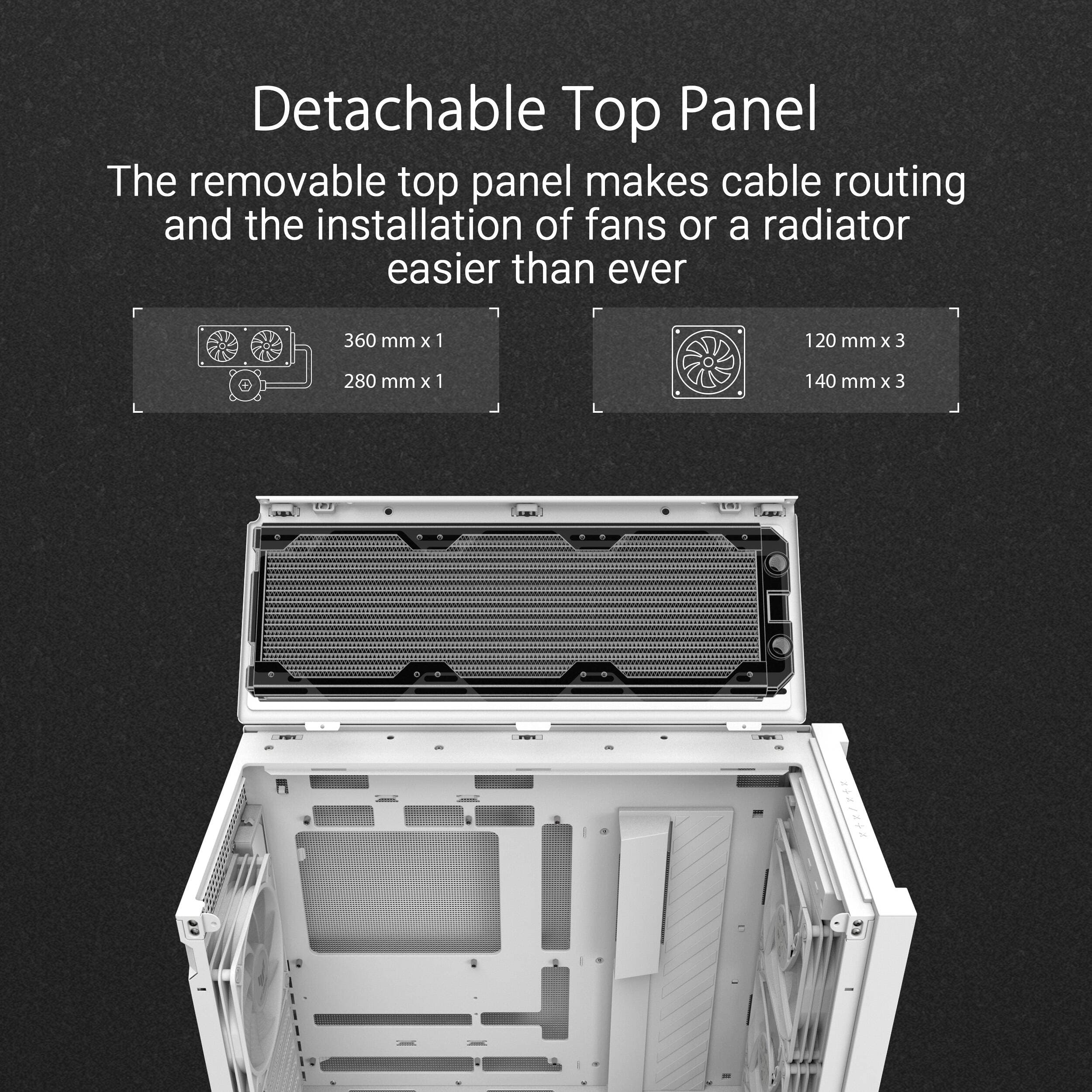 ASUS GT302 black PC case with ARGB fan support