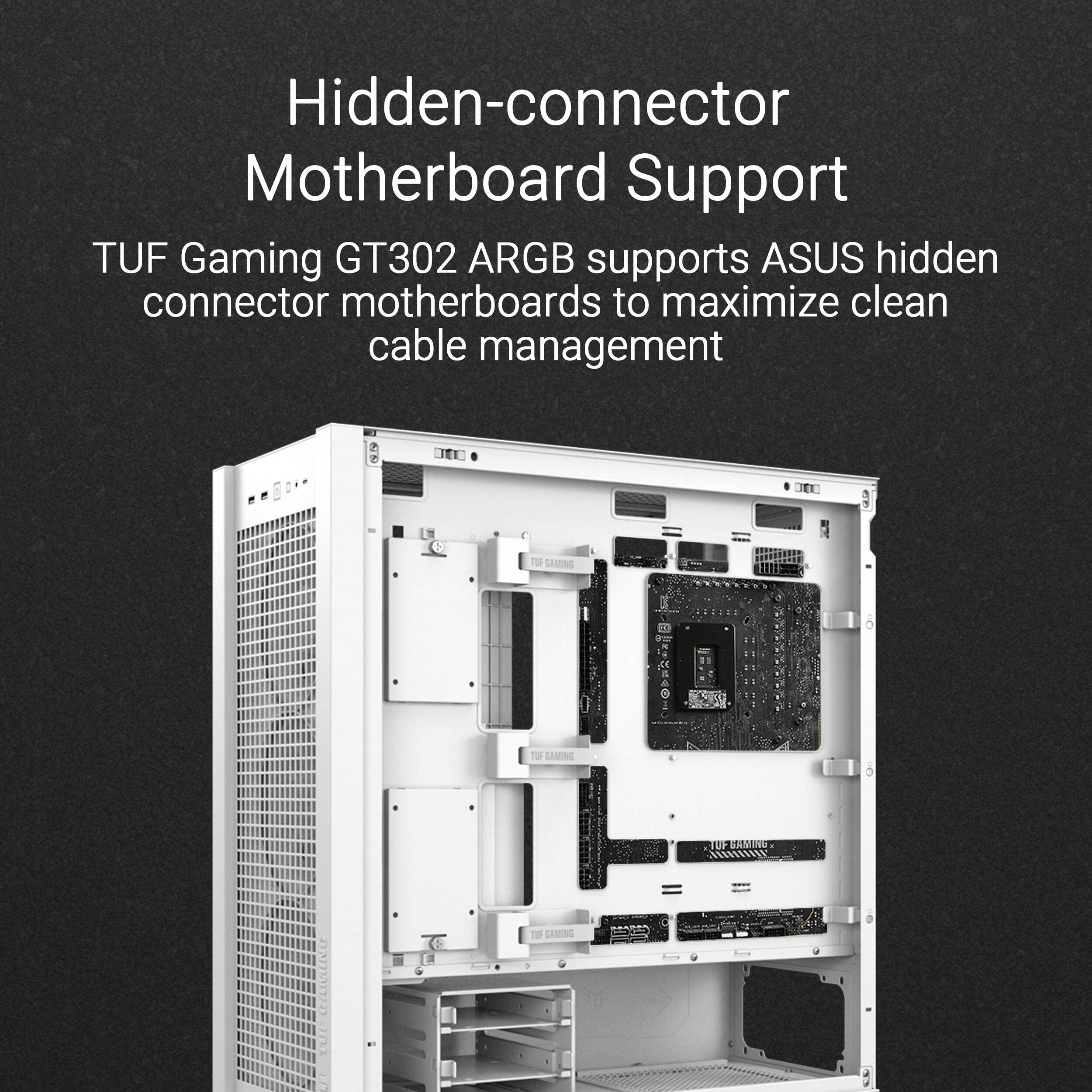 ASUS GT302 black PC case with ARGB fan support