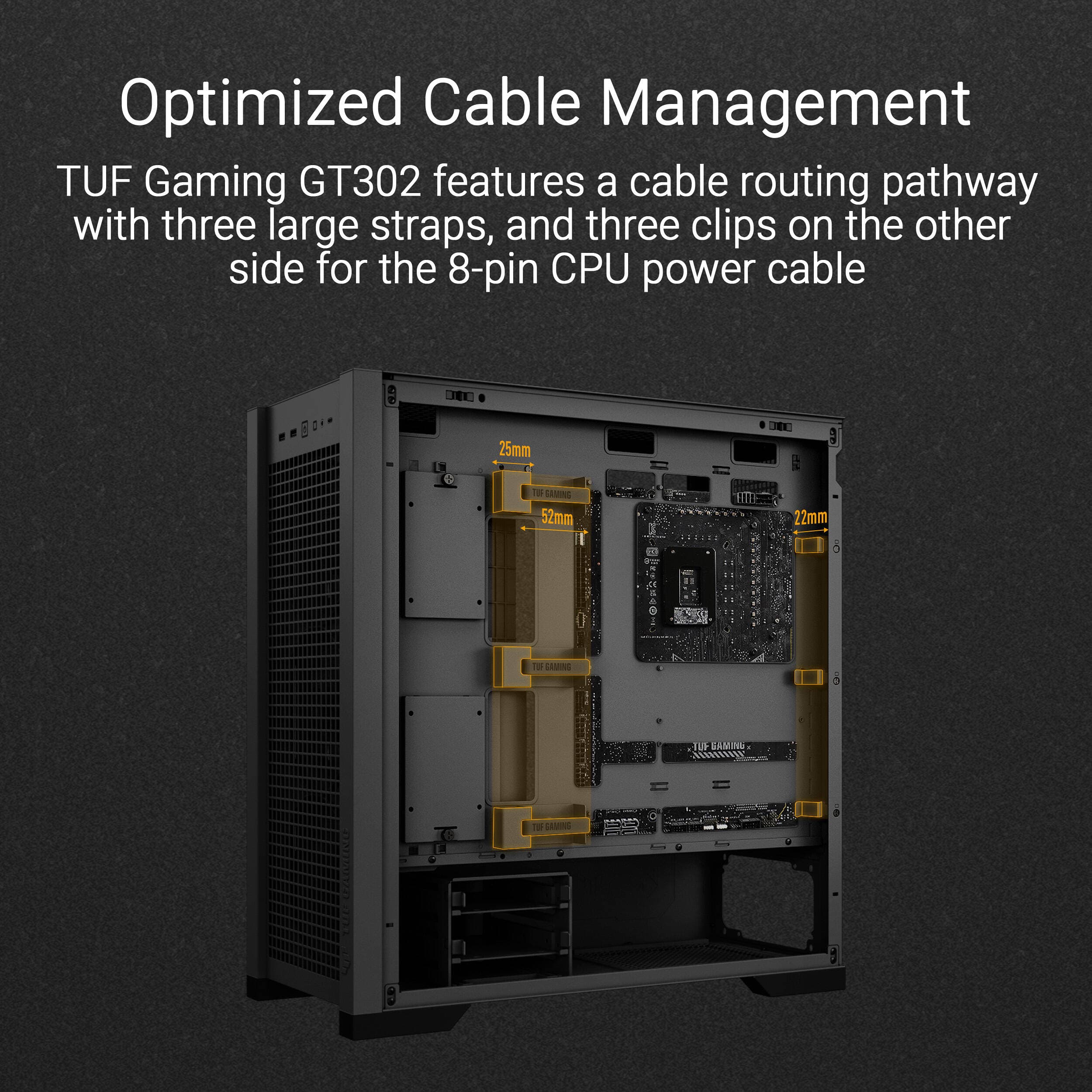 ASUS GT302 black PC case with ARGB fan support