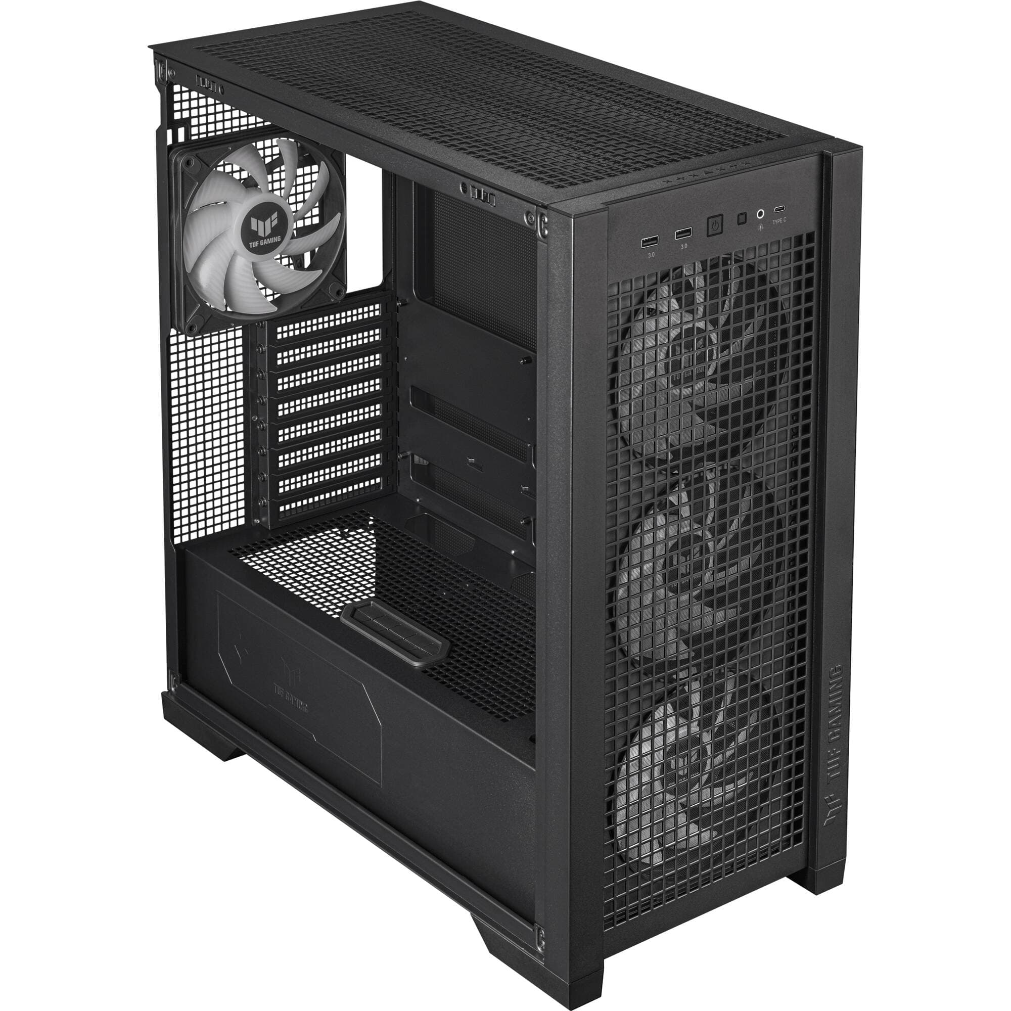 ASUS GT302 black PC case with ARGB fan support