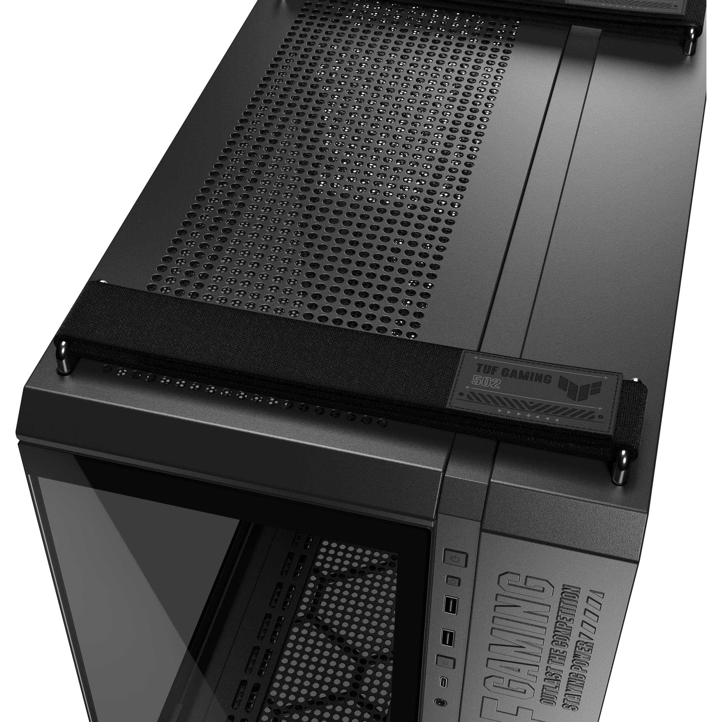 ASUS GT502 FV/BLK/TG// black mid-tower PC case with tempered glass panel