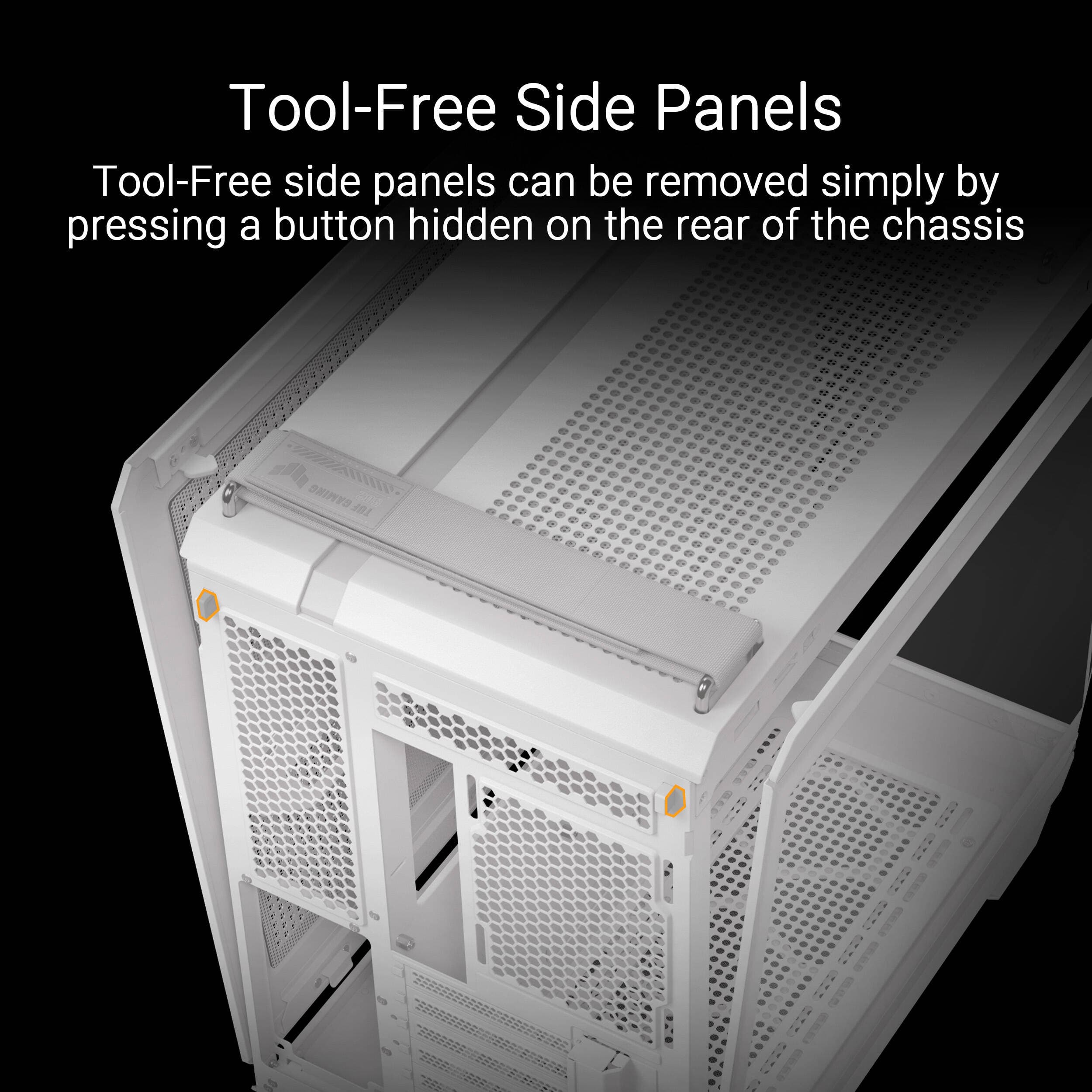 ASUS GT502 FV/BLK/TG// black mid-tower PC case with tempered glass panel