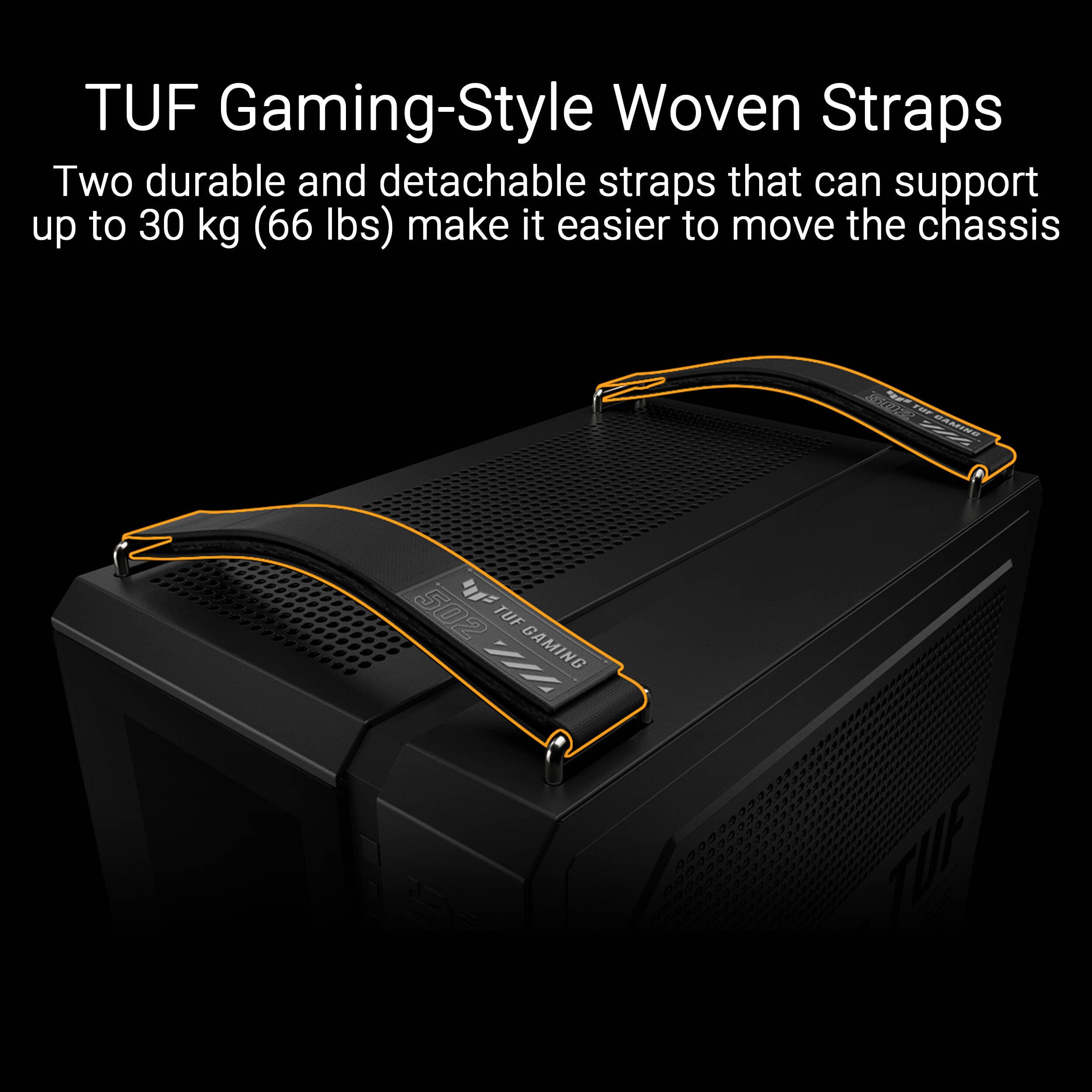 ASUS GT502 FV/BLK/TG// black mid-tower PC case with tempered glass panel