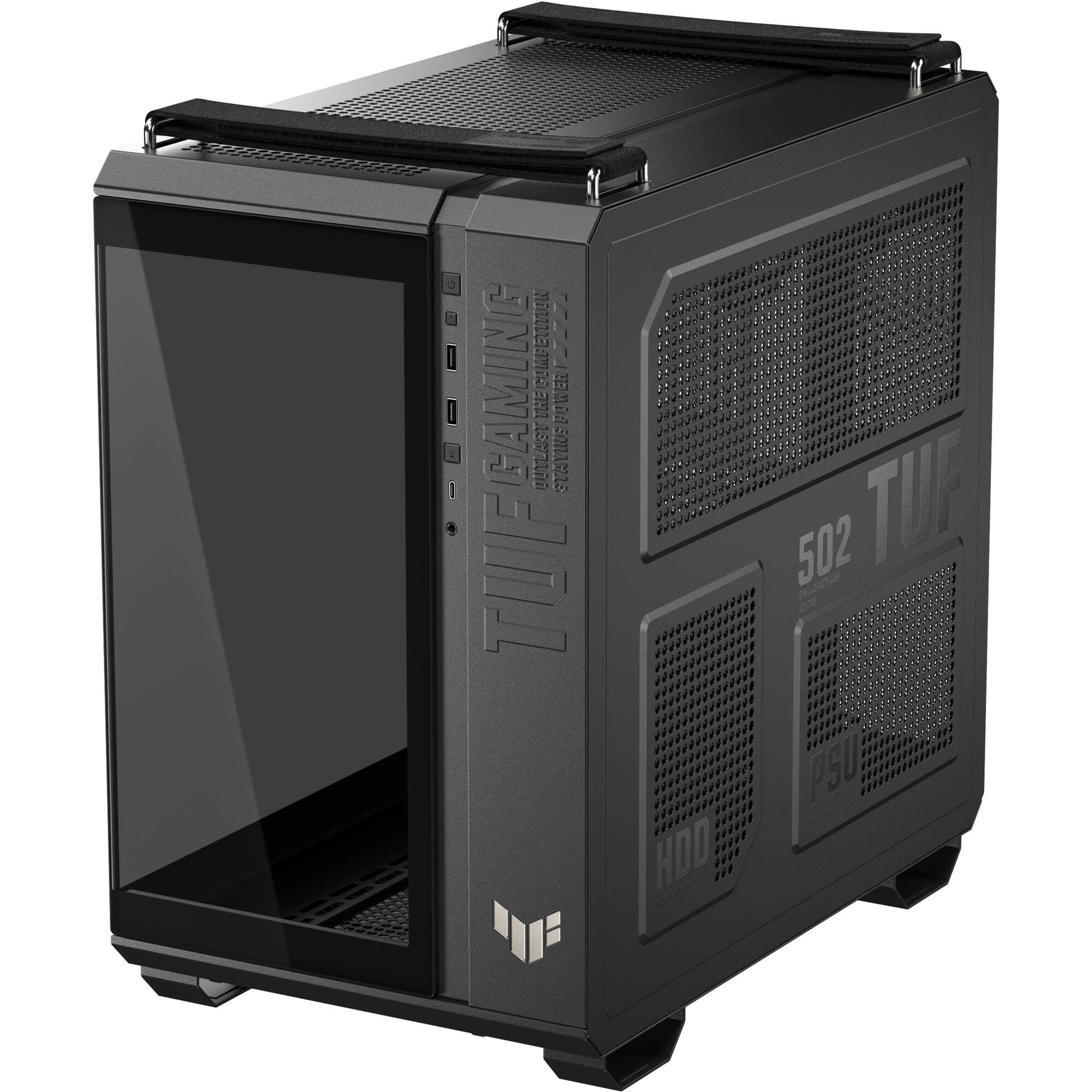 ASUS GT502 FV/BLK/TG// black mid-tower PC case with tempered glass panel