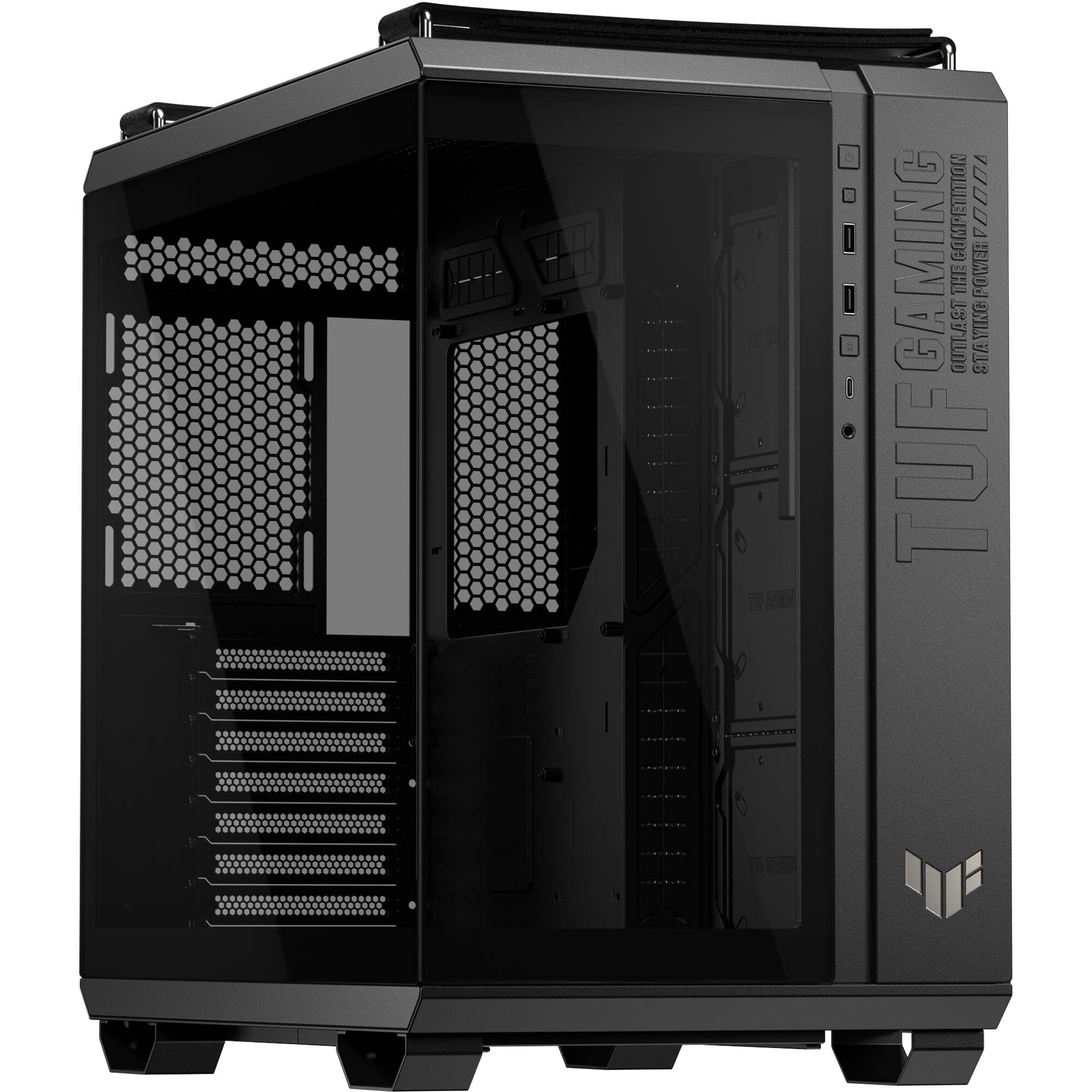 ASUS GT502 FV/BLK/TG// black mid-tower PC case with tempered glass panel
