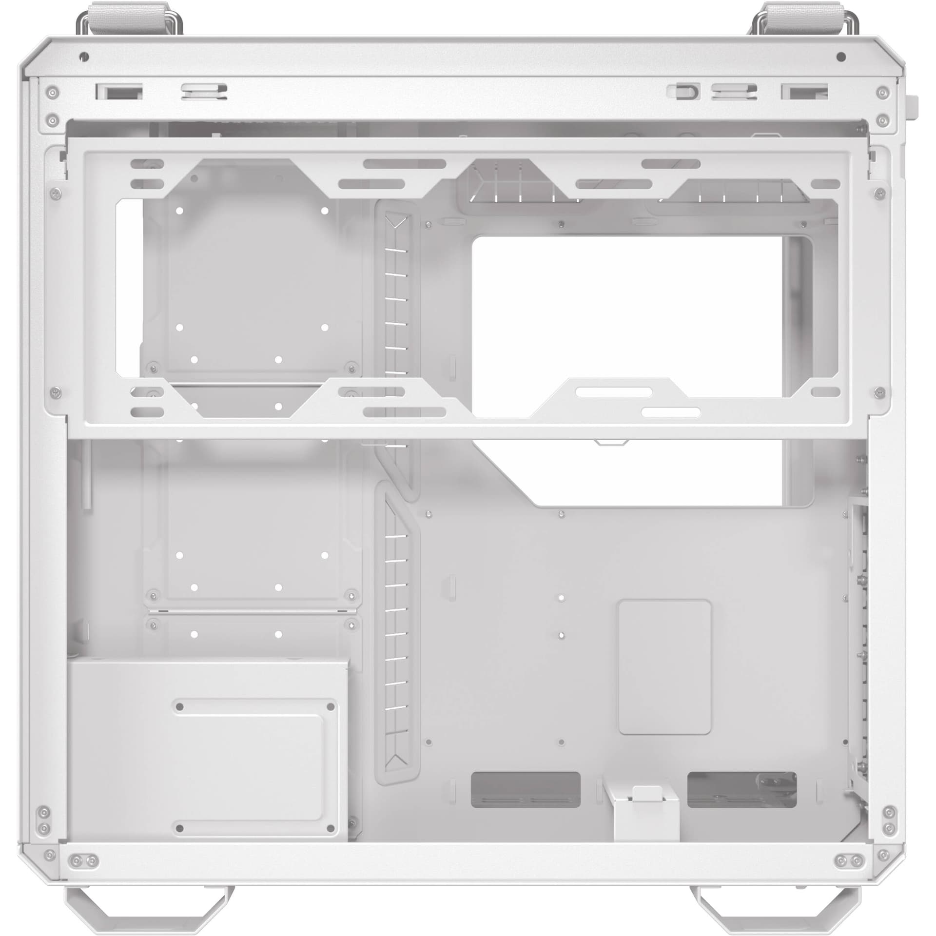 ASUS TUF Gaming GT502 Horizon White ATX mid-tower case with tempered glass and dual-chamber layout