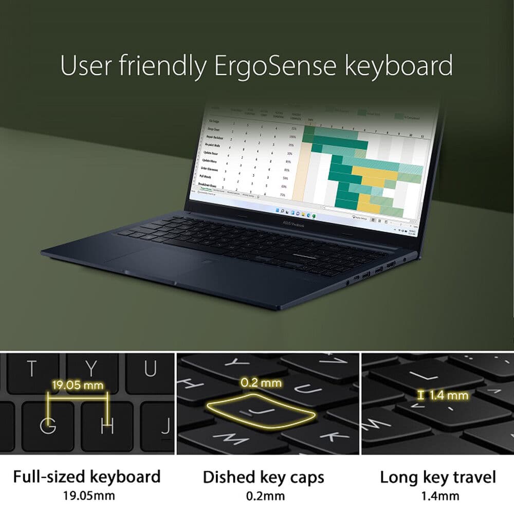 ASUS 15.6-inch laptop with Ryzen 7 processor, 8 GB RAM, and 1 TB SSD storage