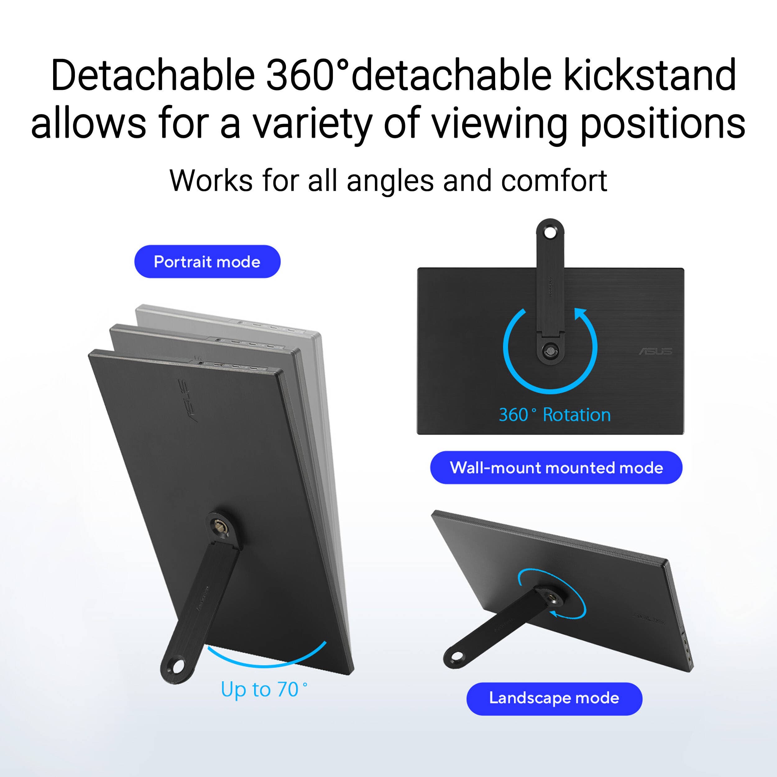 ASUS ZenScreen MB169CK 16-inch portable Full HD IPS monitor with dual USB-C and 360-degree kickstand