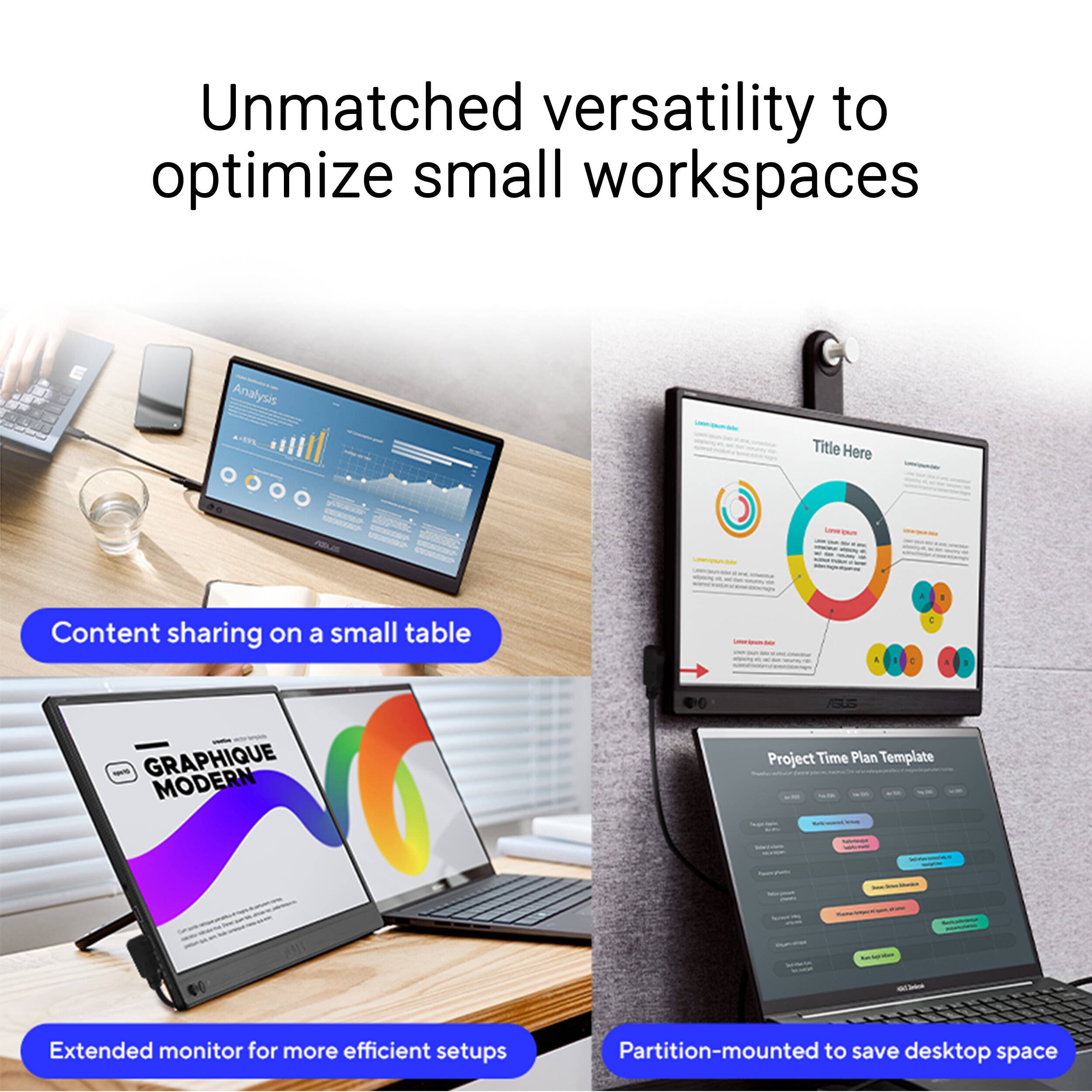 ASUS ZenScreen MB169CK 16-inch portable Full HD IPS monitor with dual USB-C and 360-degree kickstand