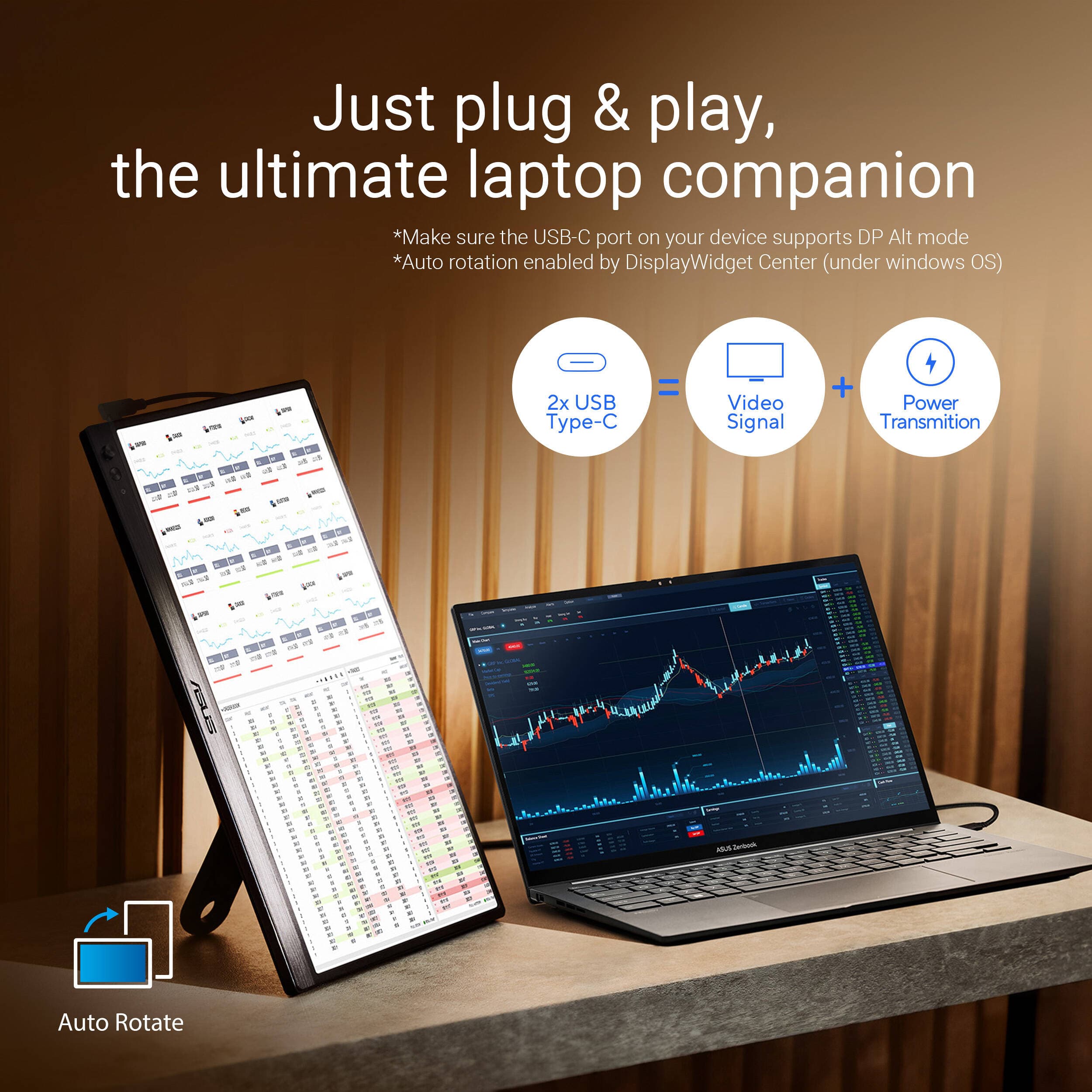 ASUS ZenScreen MB169CK 16-inch portable Full HD IPS monitor with dual USB-C and 360-degree kickstand