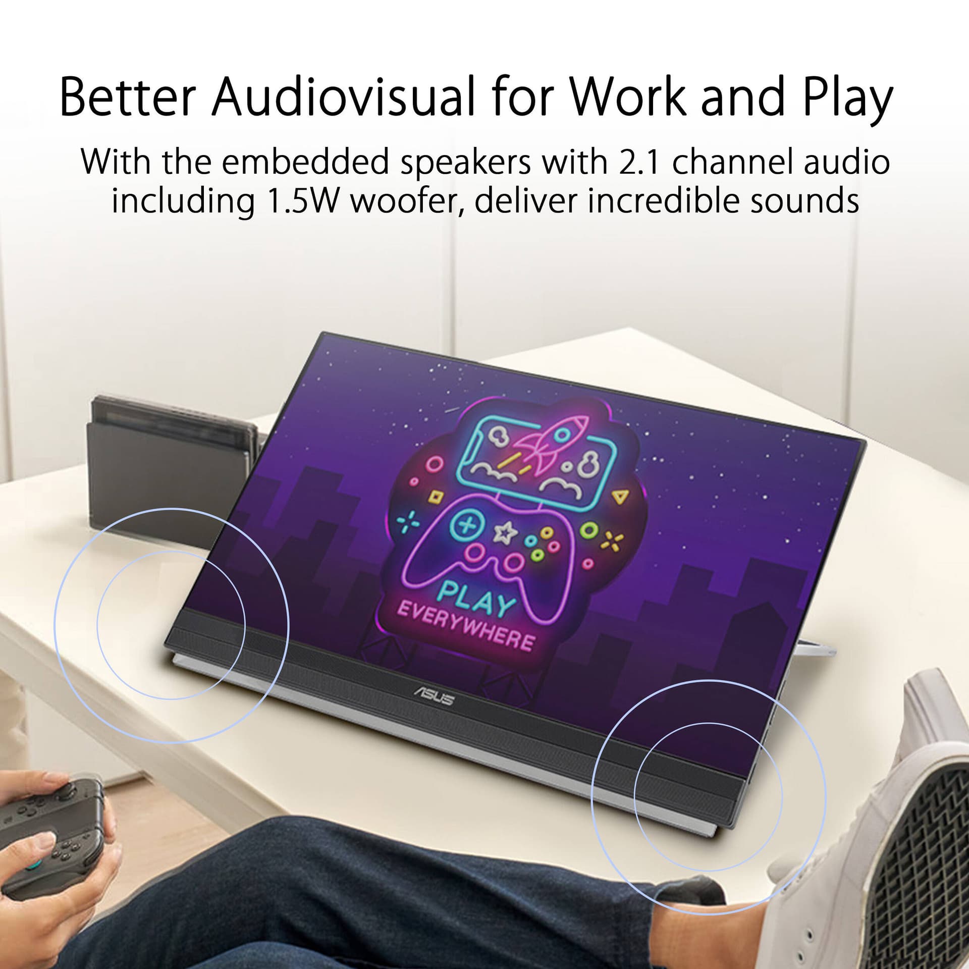 ASUS ZenScreen MB229CF 21.5-inch portable Full HD IPS monitor with kickstand and USB-C