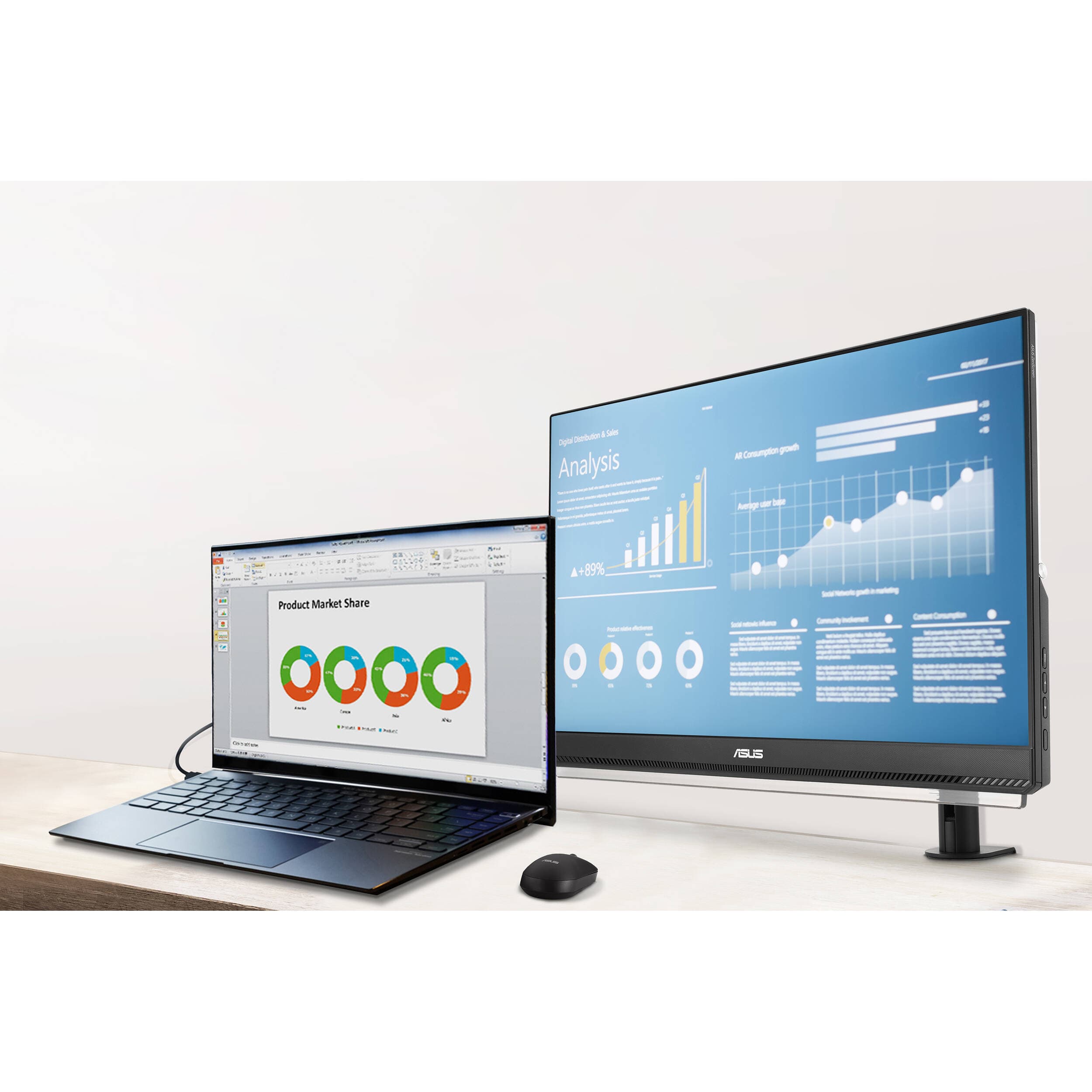 ASUS ZenScreen MB249C portable 23.8-inch Full HD monitor with USB-C and multi-stand design