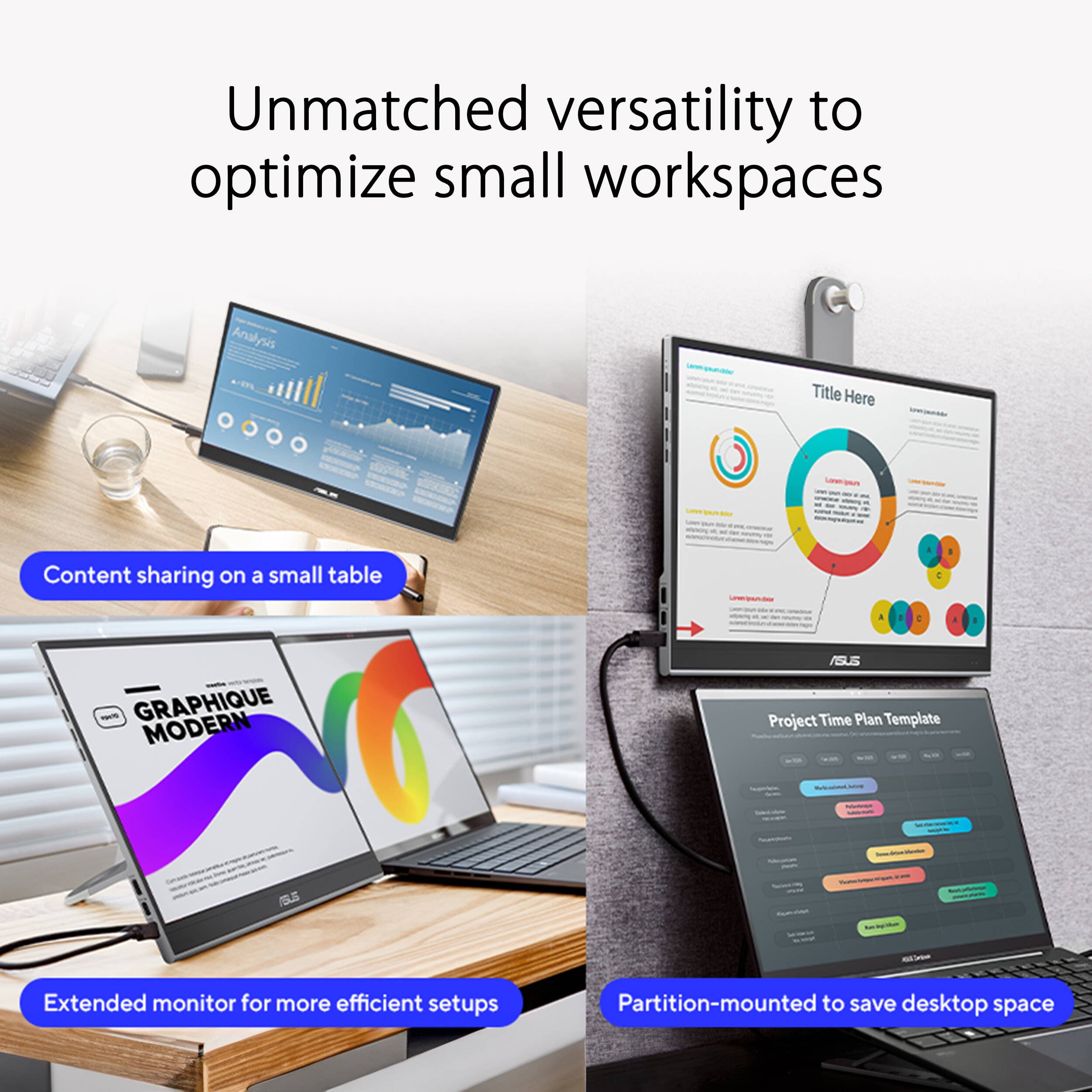 ASUS MQ16AHE 16-inch OLED portable monitor with USB-C and 360 kickstand