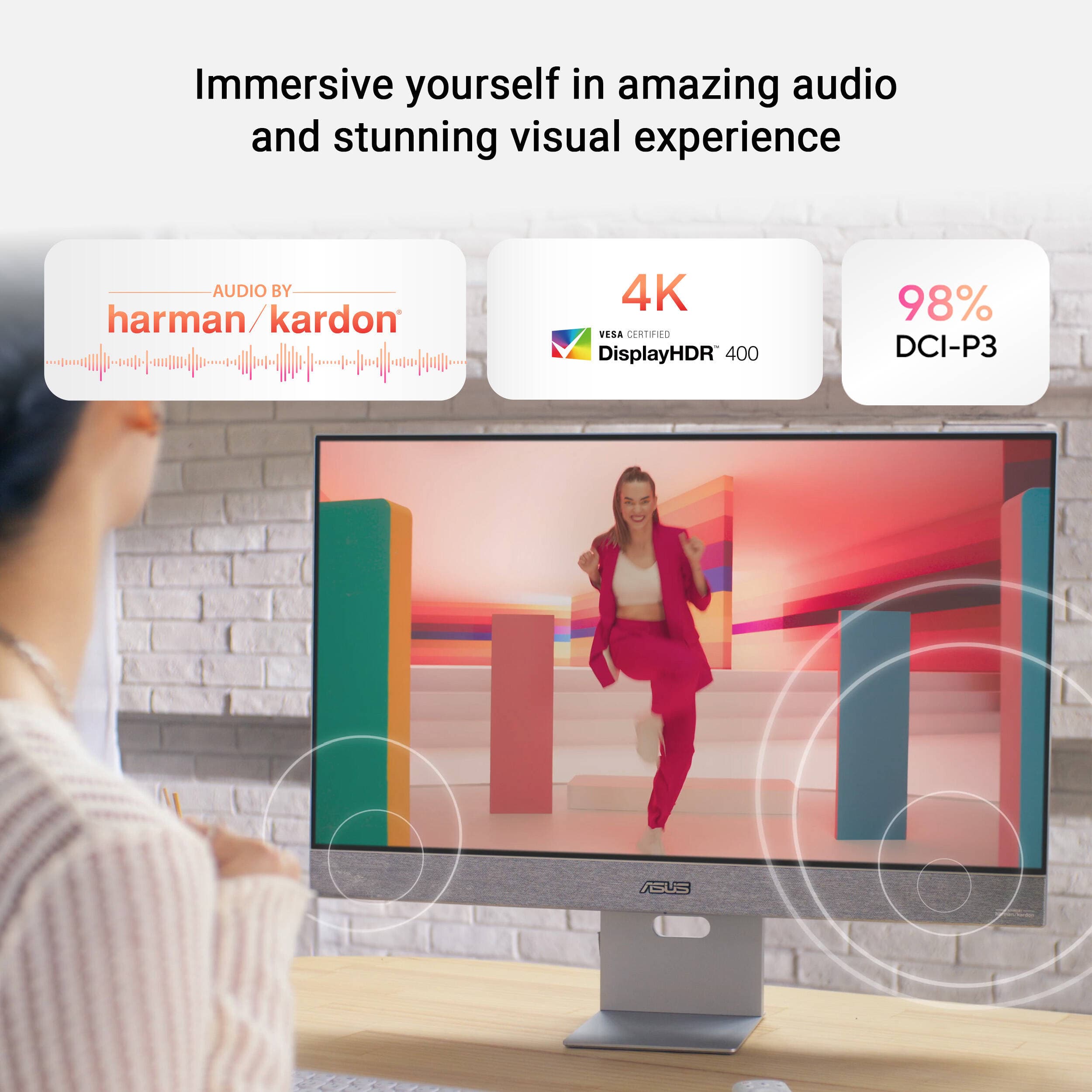 ASUS MS32UC 31.5-inch 4K USB-C smart monitor with Google TV and Harman Kardon speakers