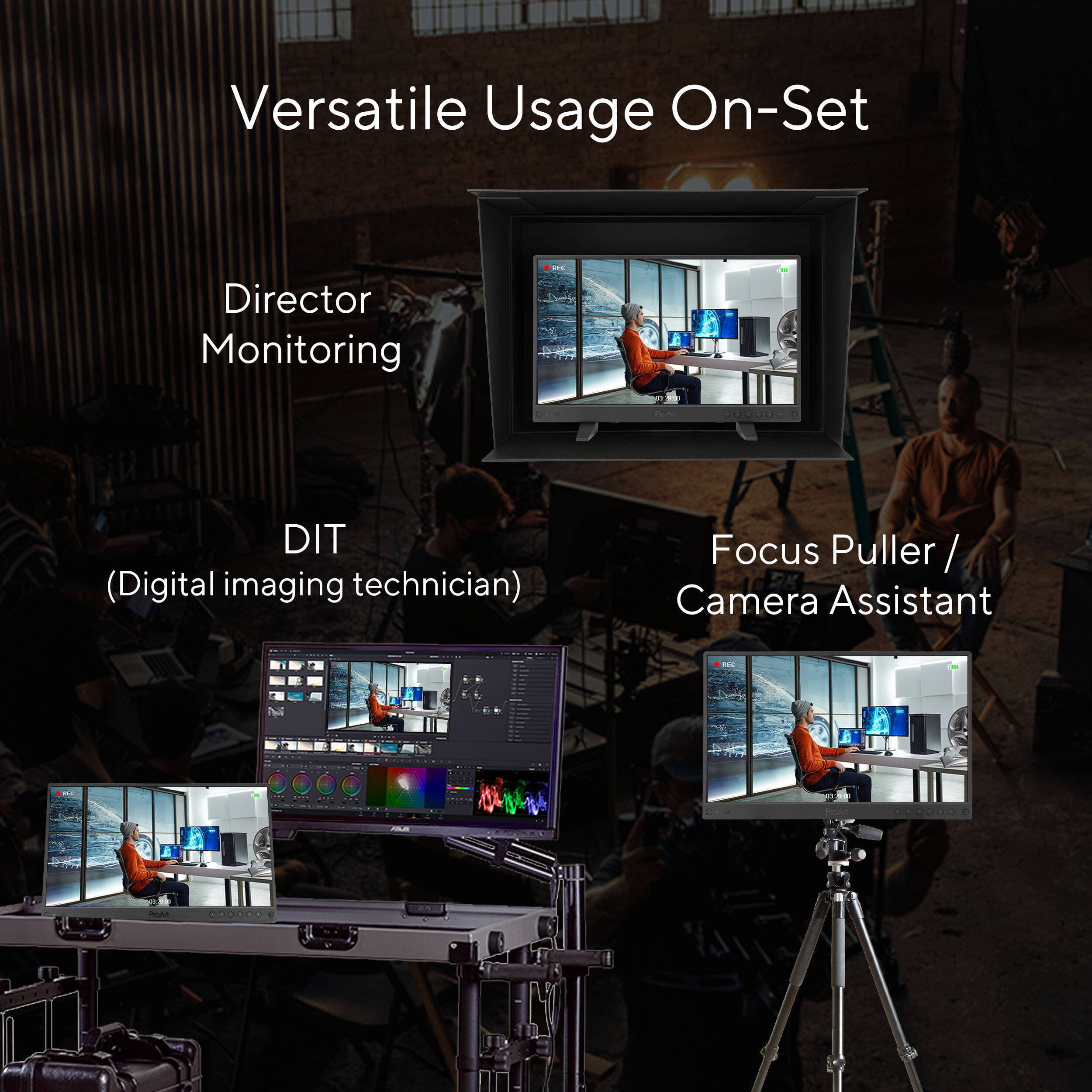 ASUS ProArt Display PA16USV 15.6-inch 4K HDR IPS monitor with 12G-SDI input