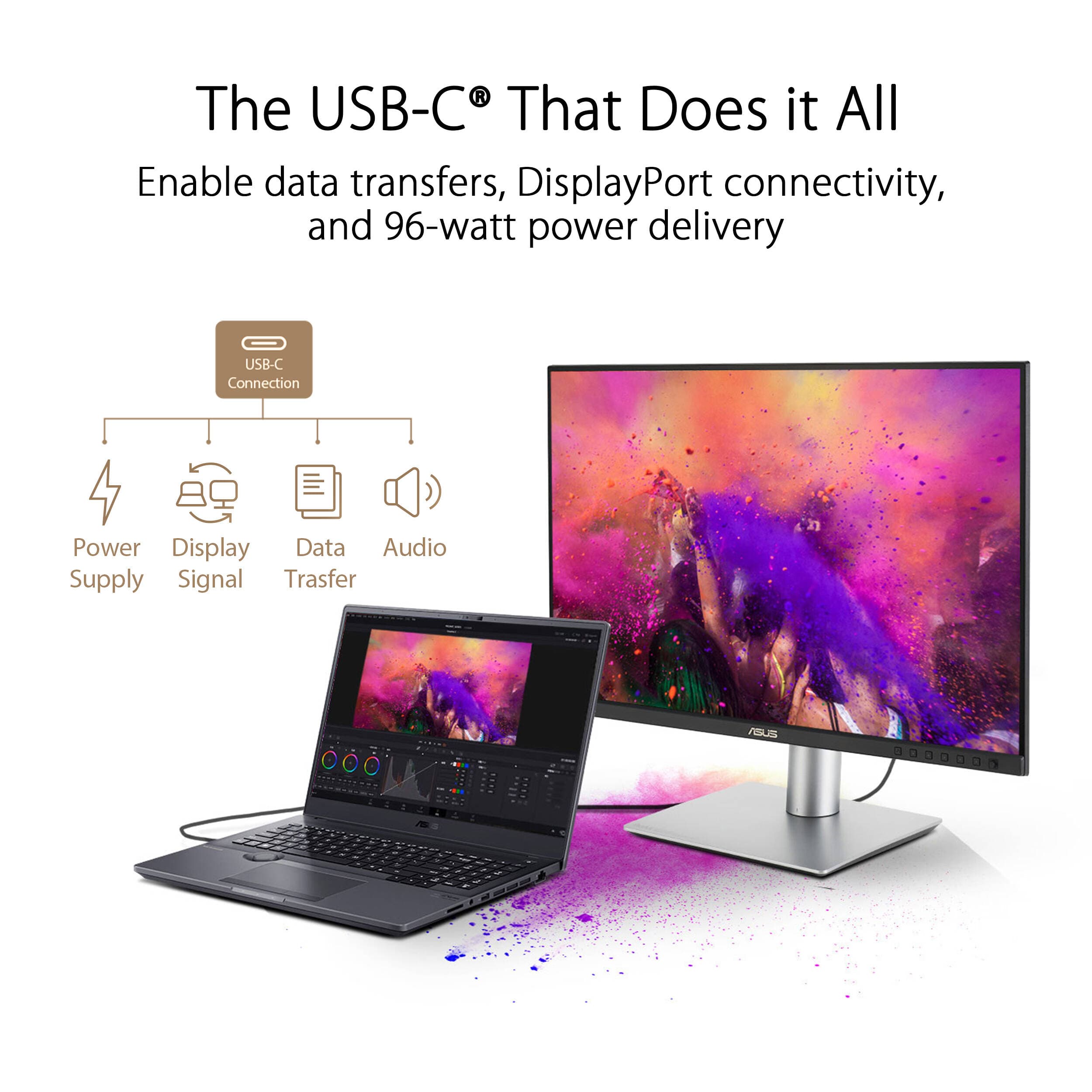 ASUS ProArt Display PA248CRV 24.1-inch IPS monitor with 16:10 aspect ratio and USB-C connectivity