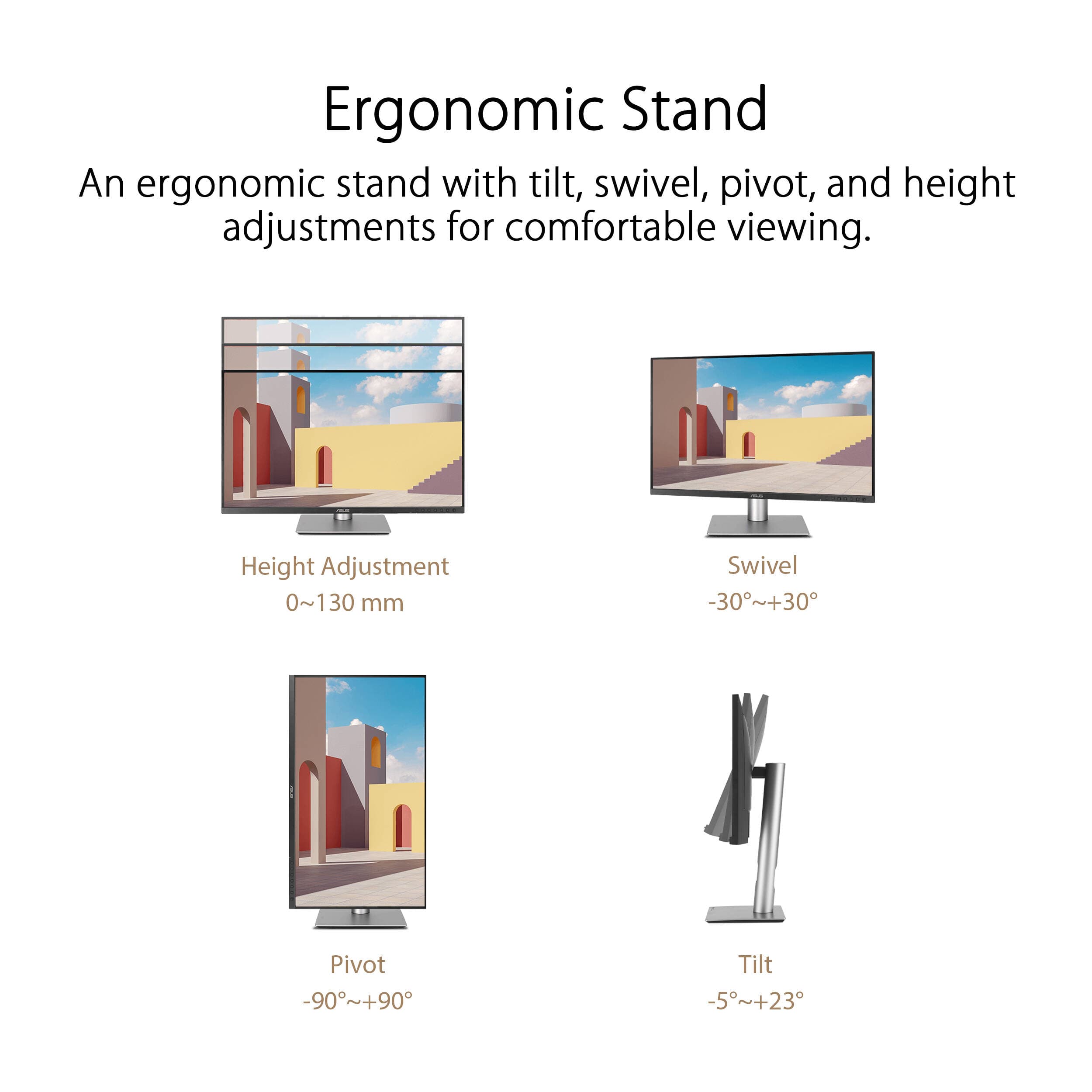 ASUS ProArt PA278CFRV 27-inch QHD IPS monitor with USB-C and adjustable stand