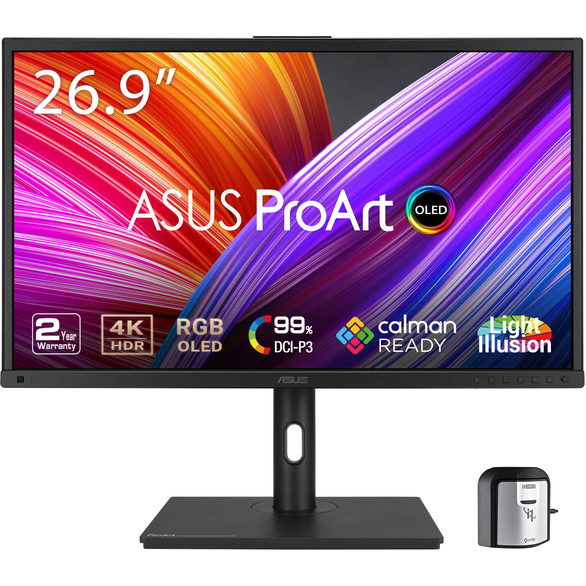 ASUS ProArt OLED PA27DCE-K 27-inch 4K UHD professional monitor with USB-C and HDR support