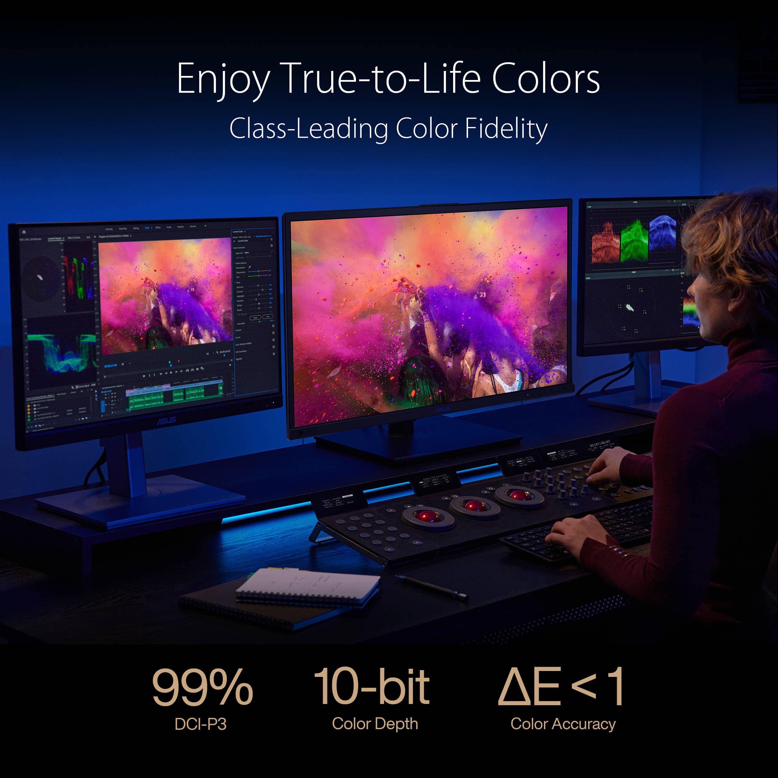 ASUS ProArt OLED PA27DCE-K 27-inch 4K UHD professional monitor with USB-C and HDR support