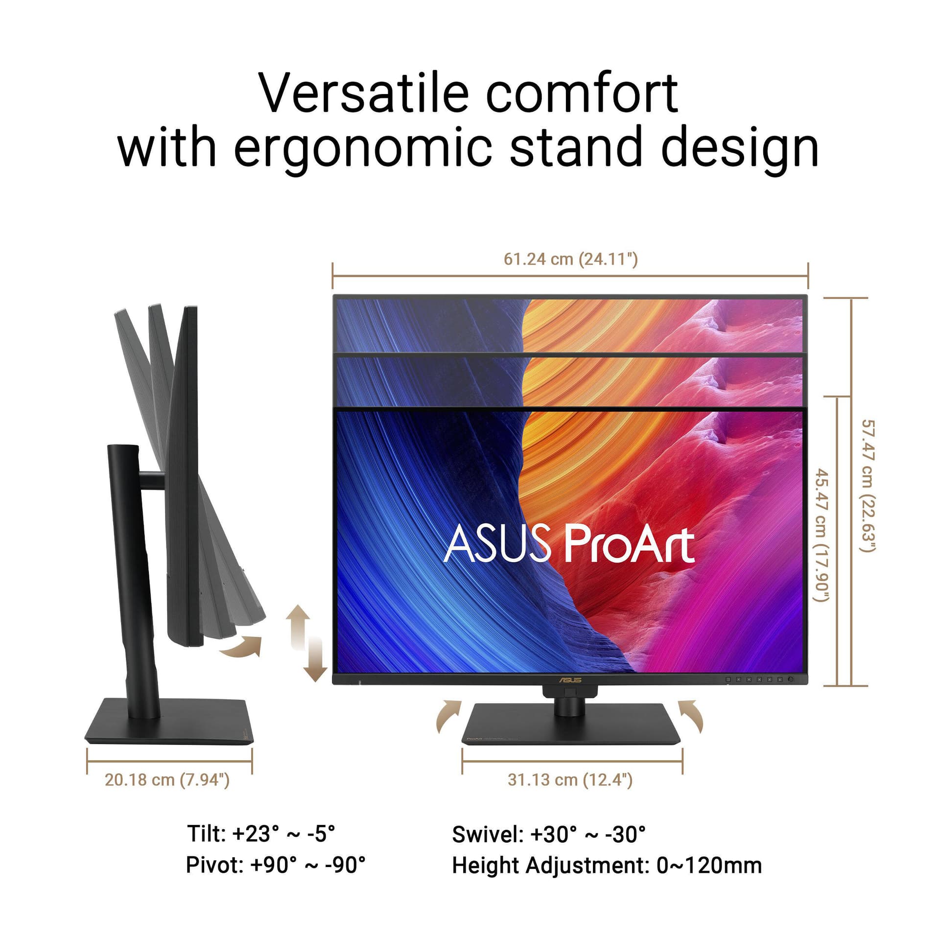 ASUS ProArt Display PA27UCGE 27-inch 4K HDR monitor for color-critical editing
