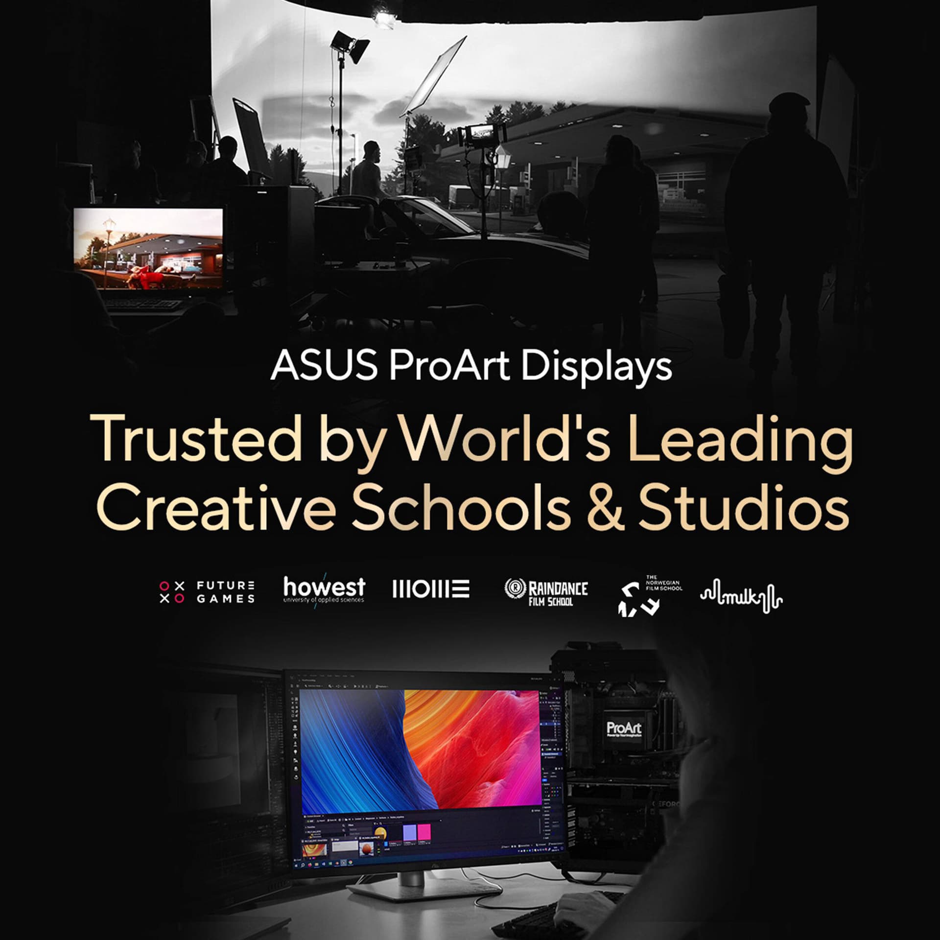 ASUS ProArt Display PA27UCGE 27-inch 4K HDR monitor for color-critical editing