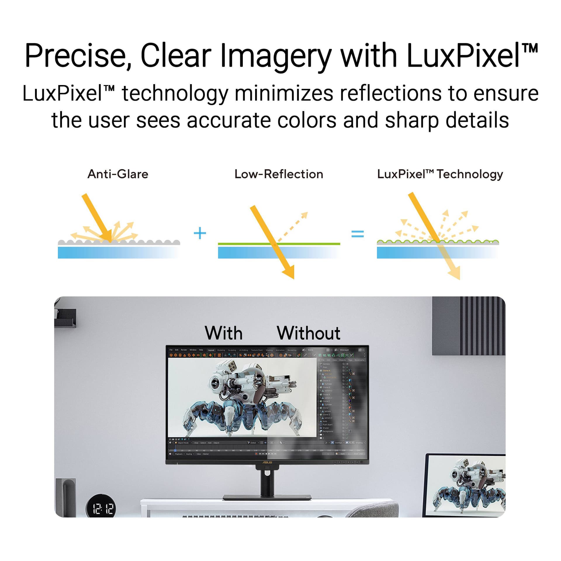 ASUS ProArt Display PA27UCGE 27-inch 4K HDR monitor for color-critical editing