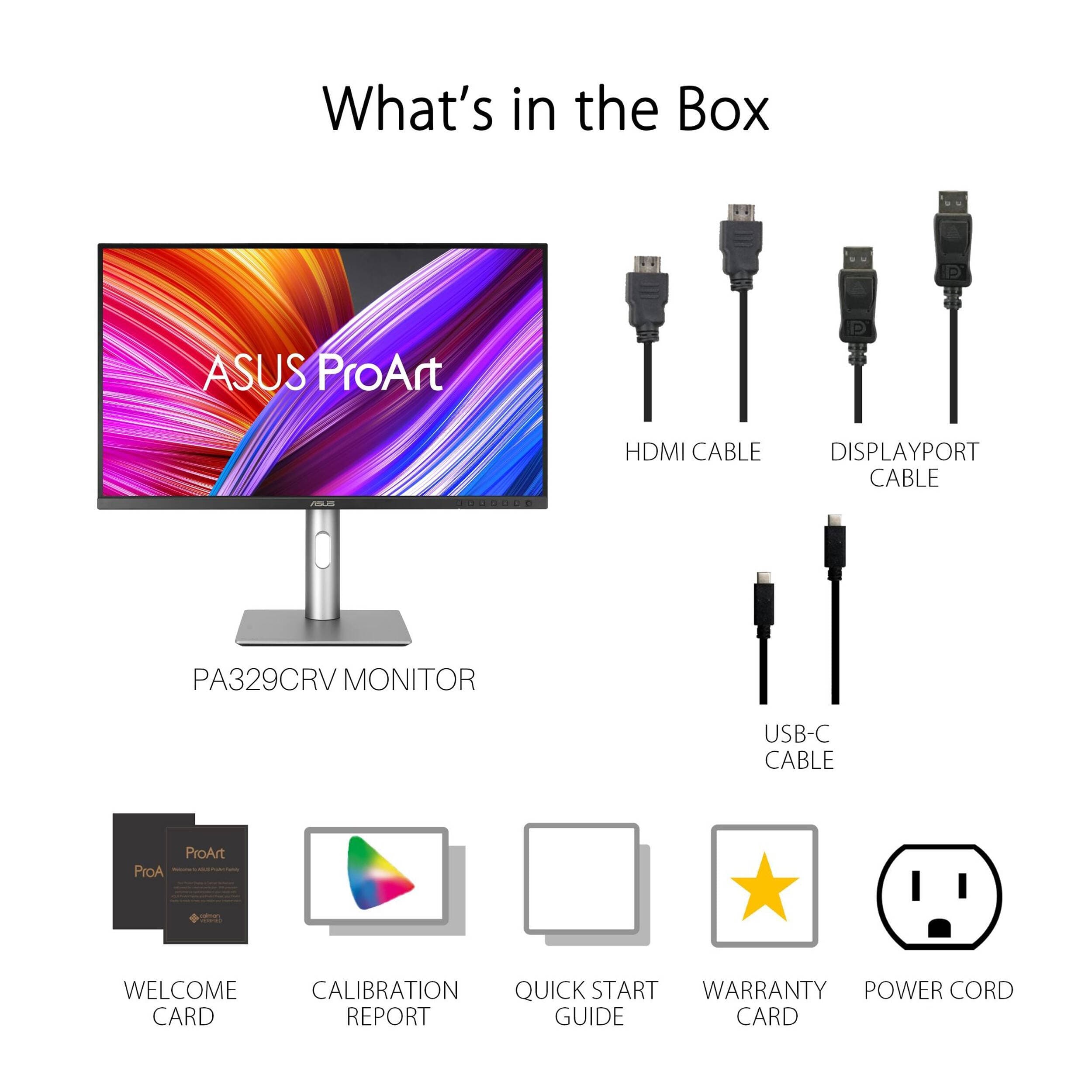 ASUS ProArt Display PA329CRV 32-inch 4K IPS monitor with USB-C and ergonomic stand