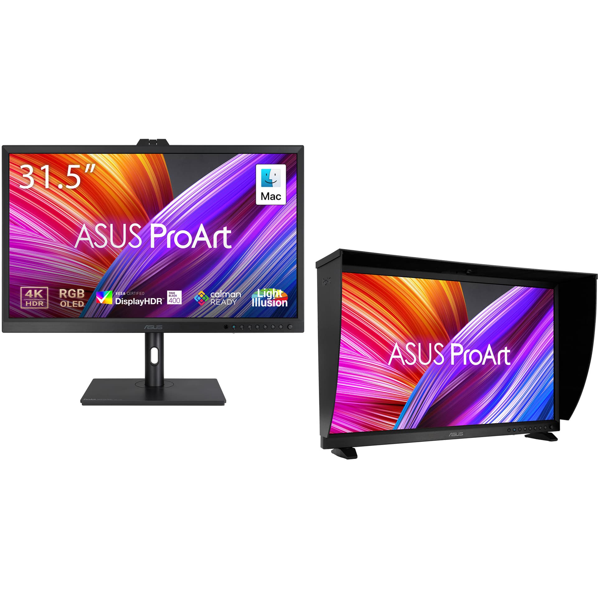 ASUS ProArt Display PA32DC 31.5-inch 4K OLED professional monitor with built-in colorimeter