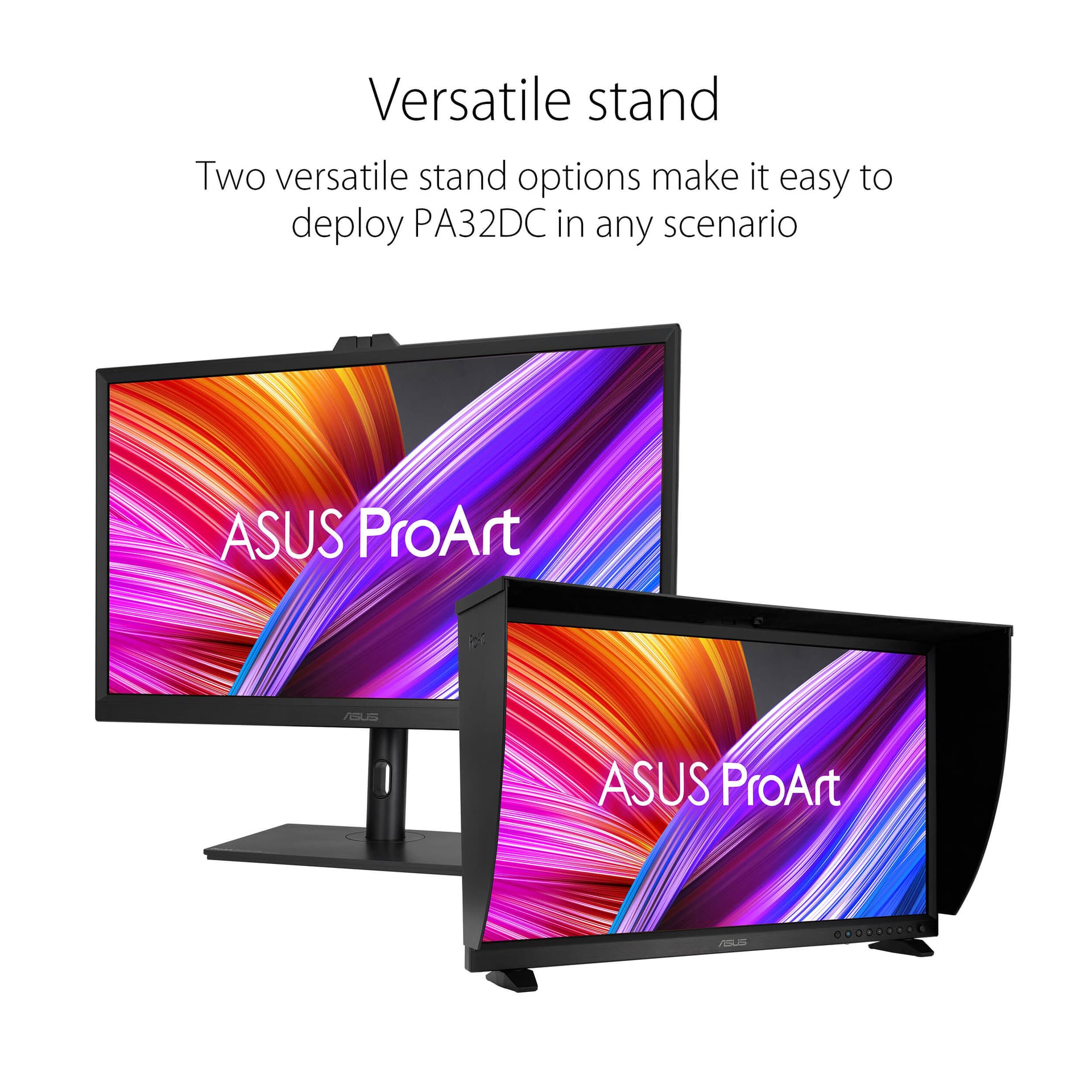 ASUS ProArt Display PA32DC 31.5-inch 4K OLED professional monitor with built-in colorimeter