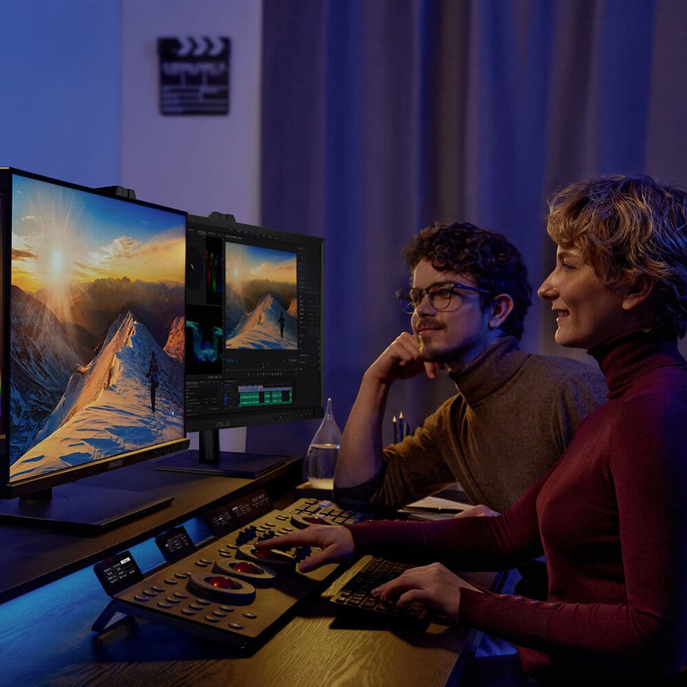 ASUS ProArt Display PA32DC 31.5-inch 4K OLED professional monitor with built-in colorimeter