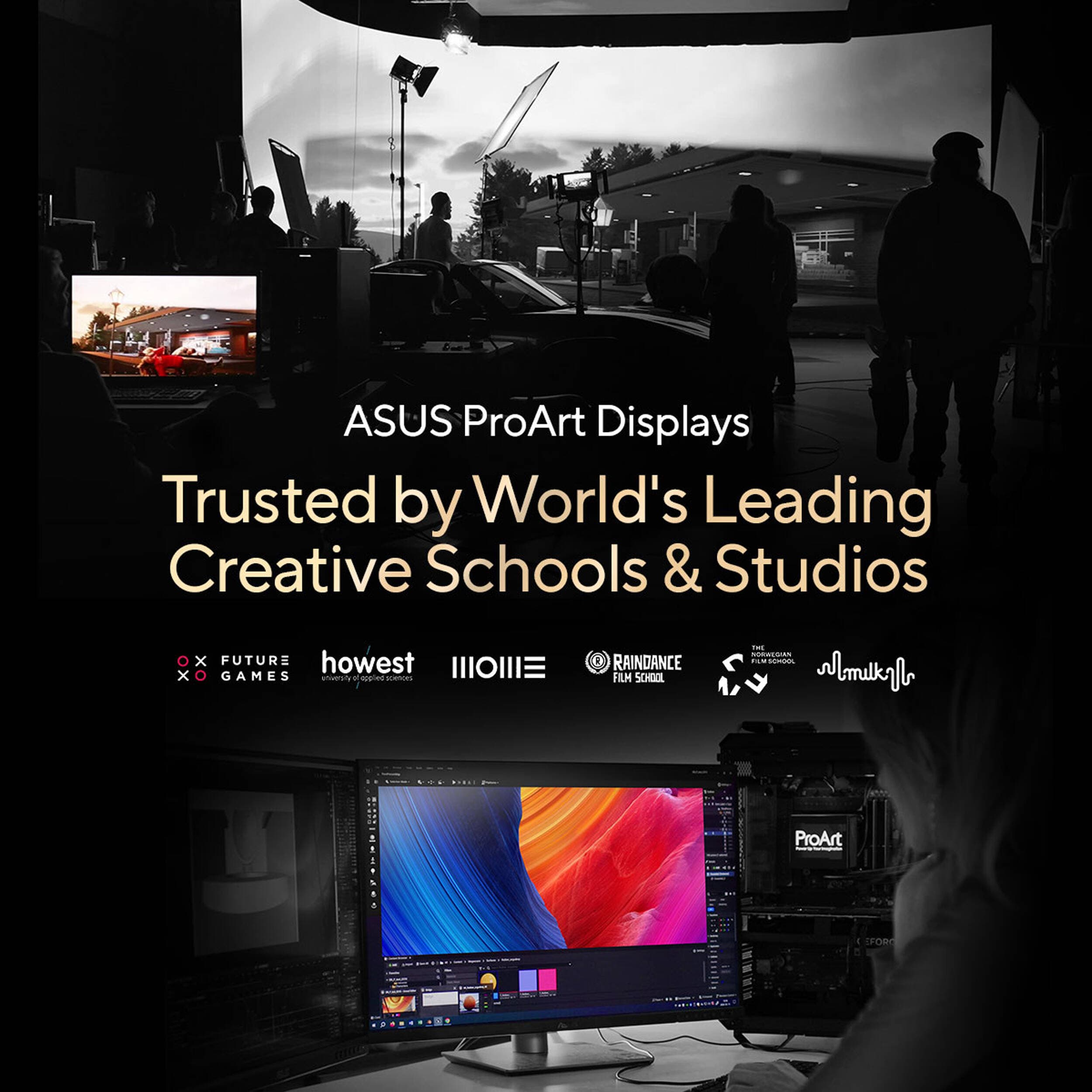 ASUS ProArt PA32UCDM 32-inch 4K HDR QD-OLED professional monitor with slim bezel