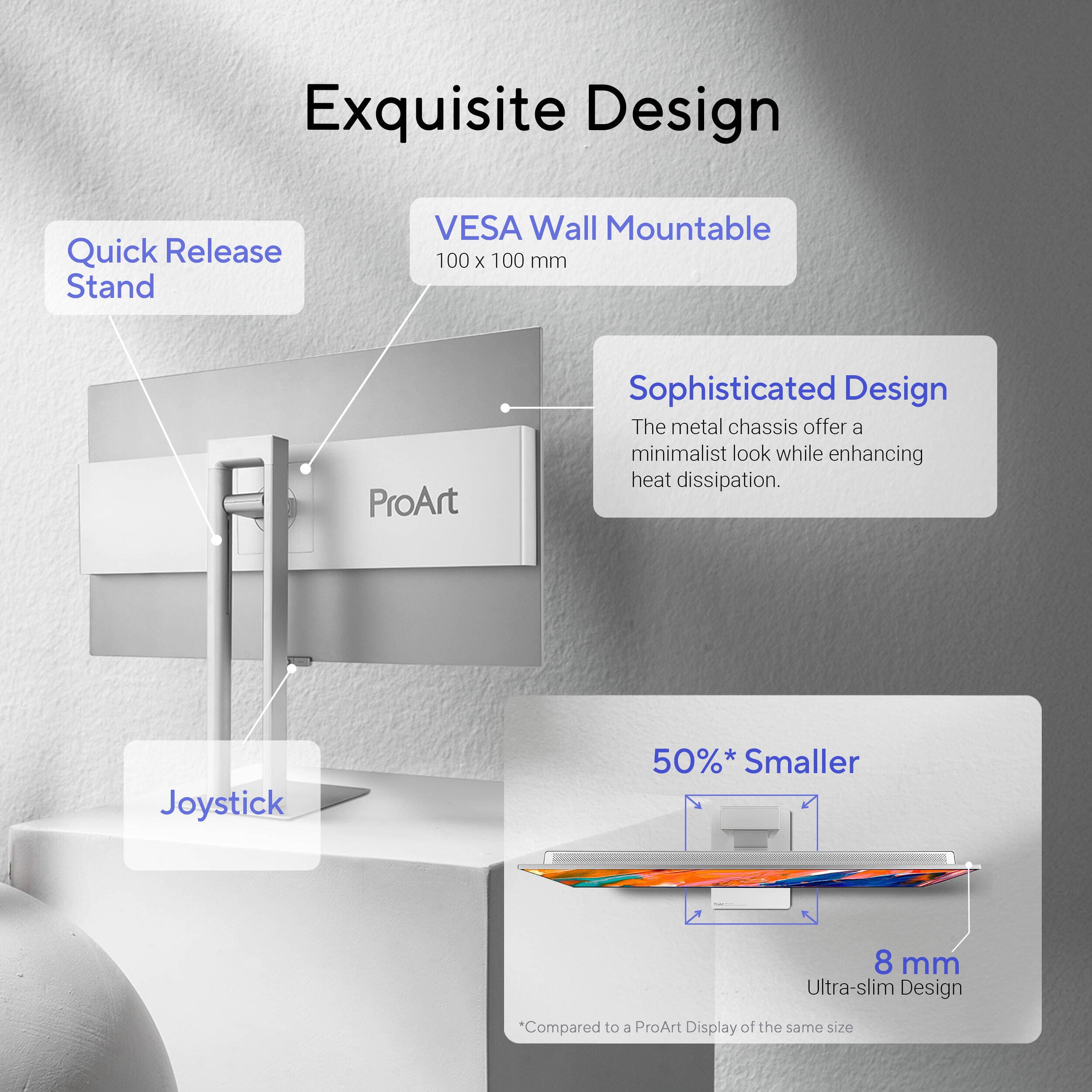 ASUS ProArt PA32UCDM 32-inch 4K HDR QD-OLED professional monitor with slim bezel