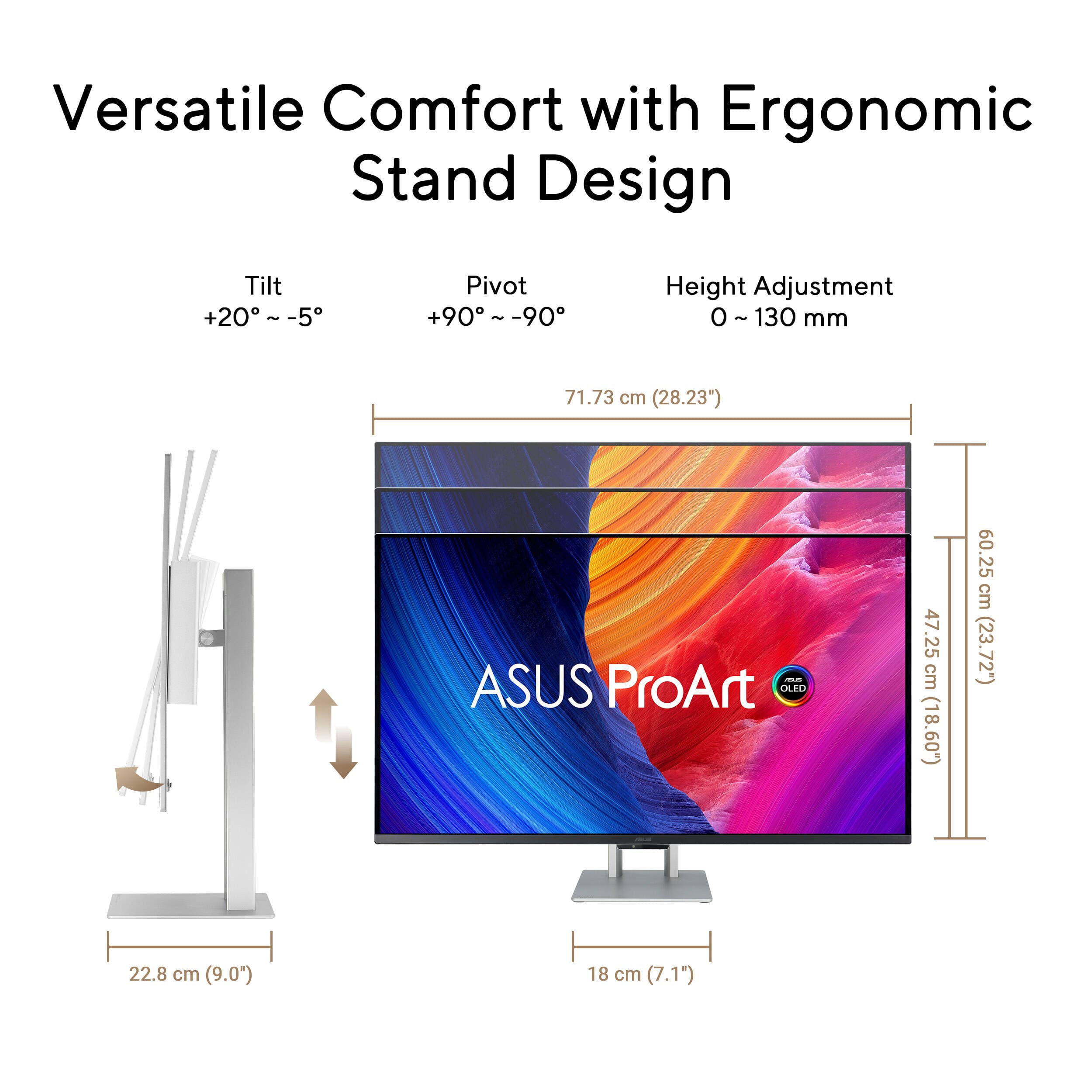 ASUS ProArt PA32UCDM 32-inch 4K HDR QD-OLED professional monitor with slim bezel