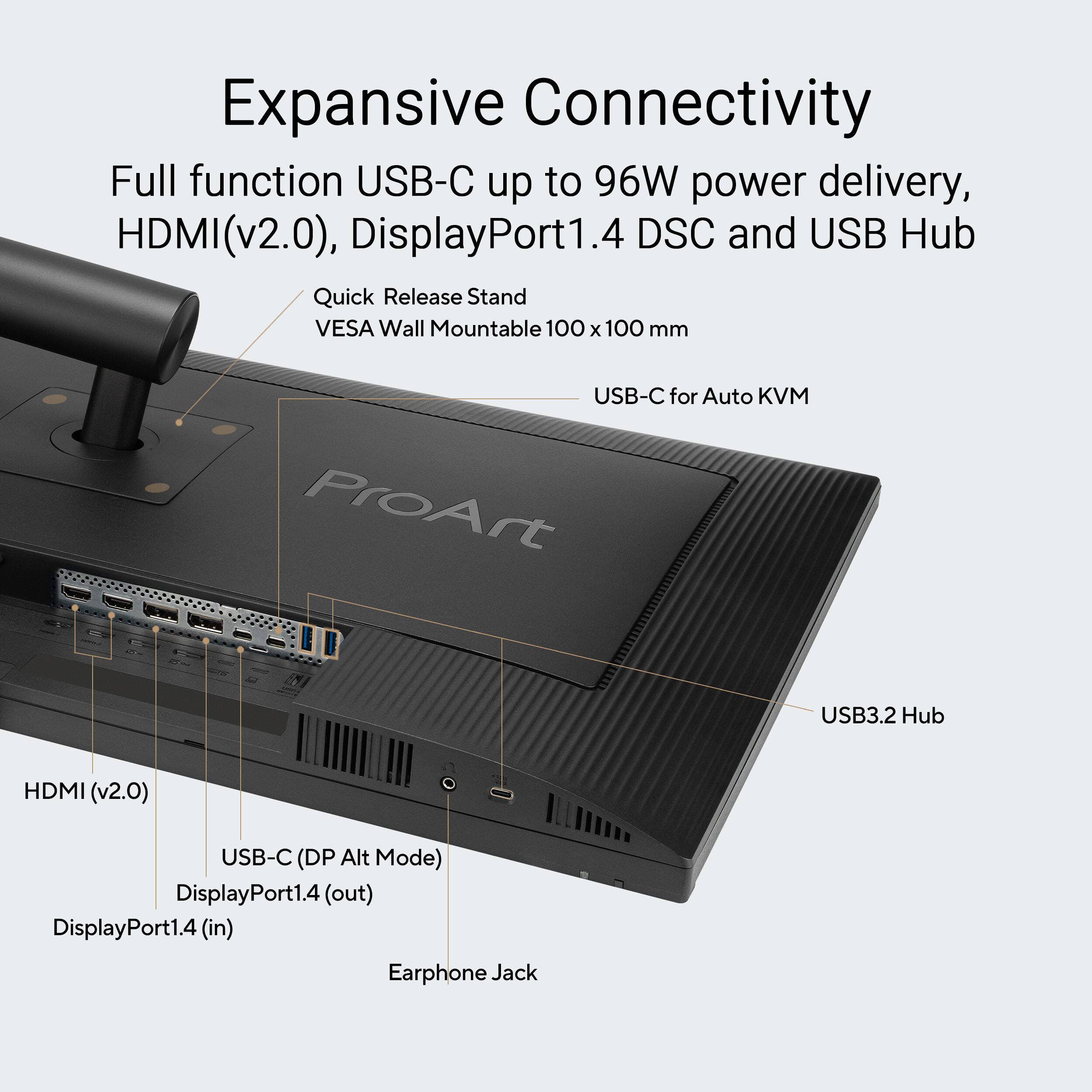 ASUS ProArt PA32UCE 31.5-inch 4K HDR professional monitor for color grading and editing