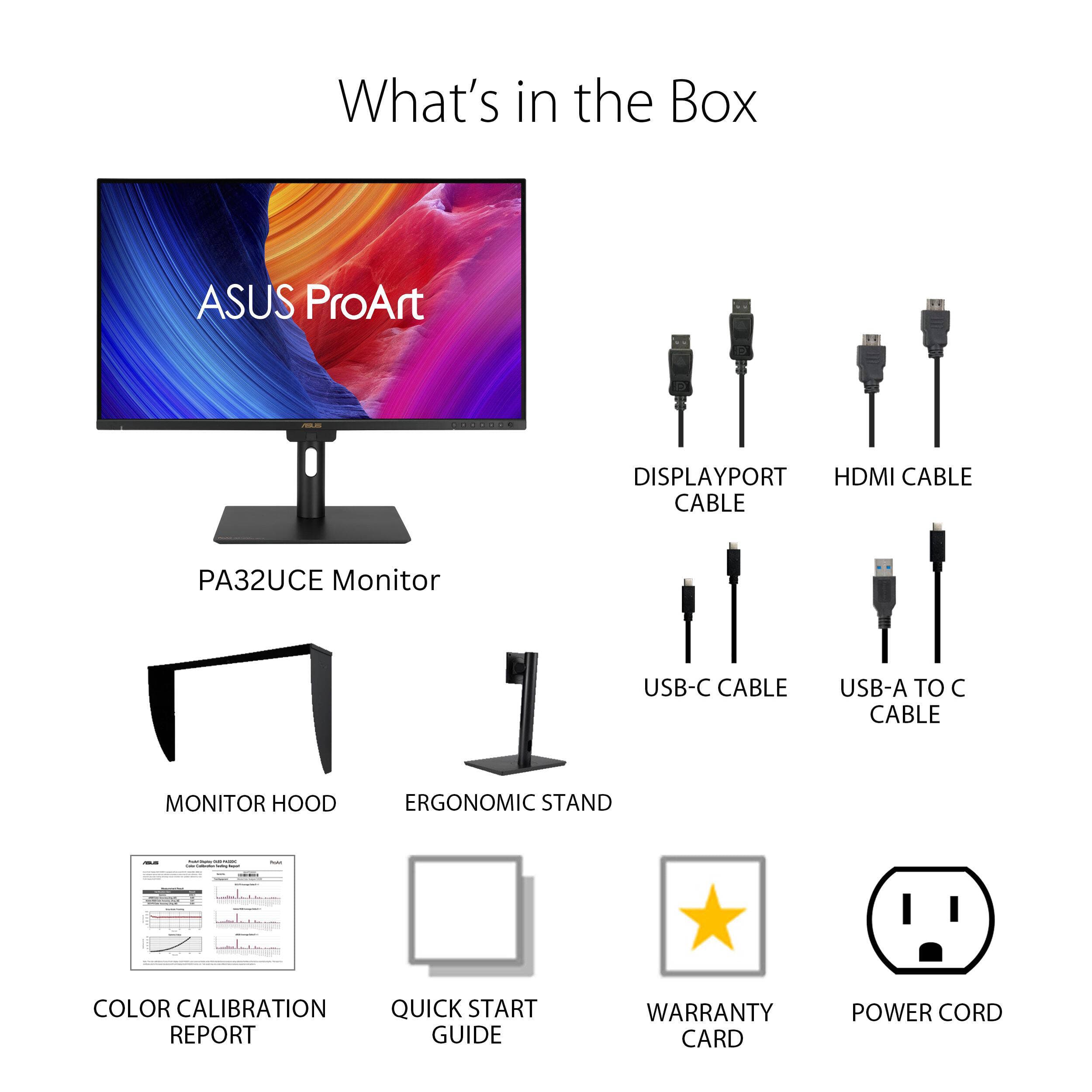 ASUS ProArt PA32UCE 31.5-inch 4K HDR professional monitor for color grading and editing