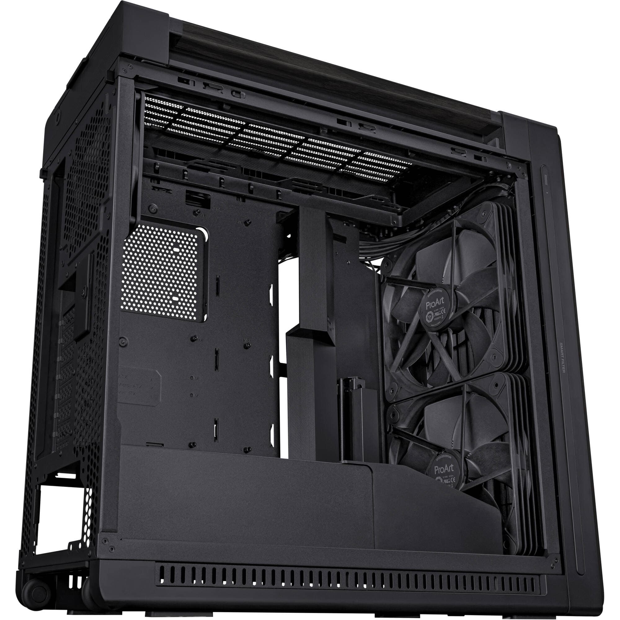 ASUS ProArt PA602 Wood Edition tempered glass E-ATX case with wood-accent design