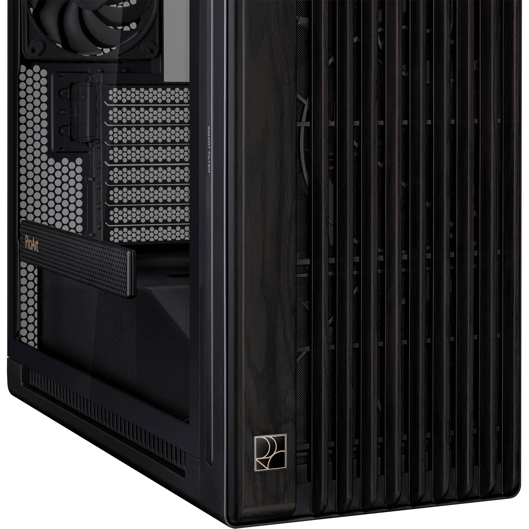 ASUS ProArt PA602 Wood Edition tempered glass E-ATX case with wood-accent design