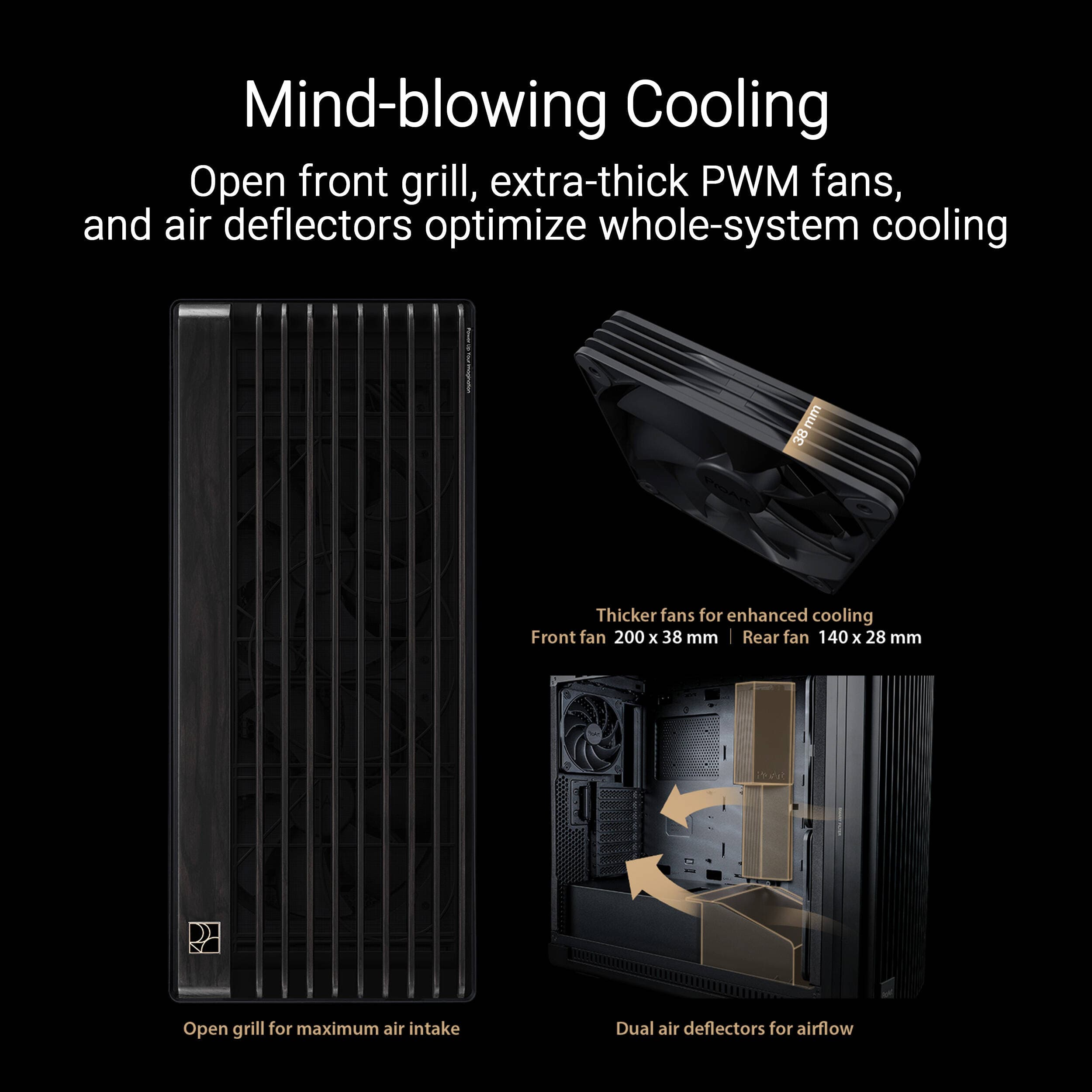 ASUS ProArt PA602 Wood Edition tempered glass E-ATX case with wood-accent design