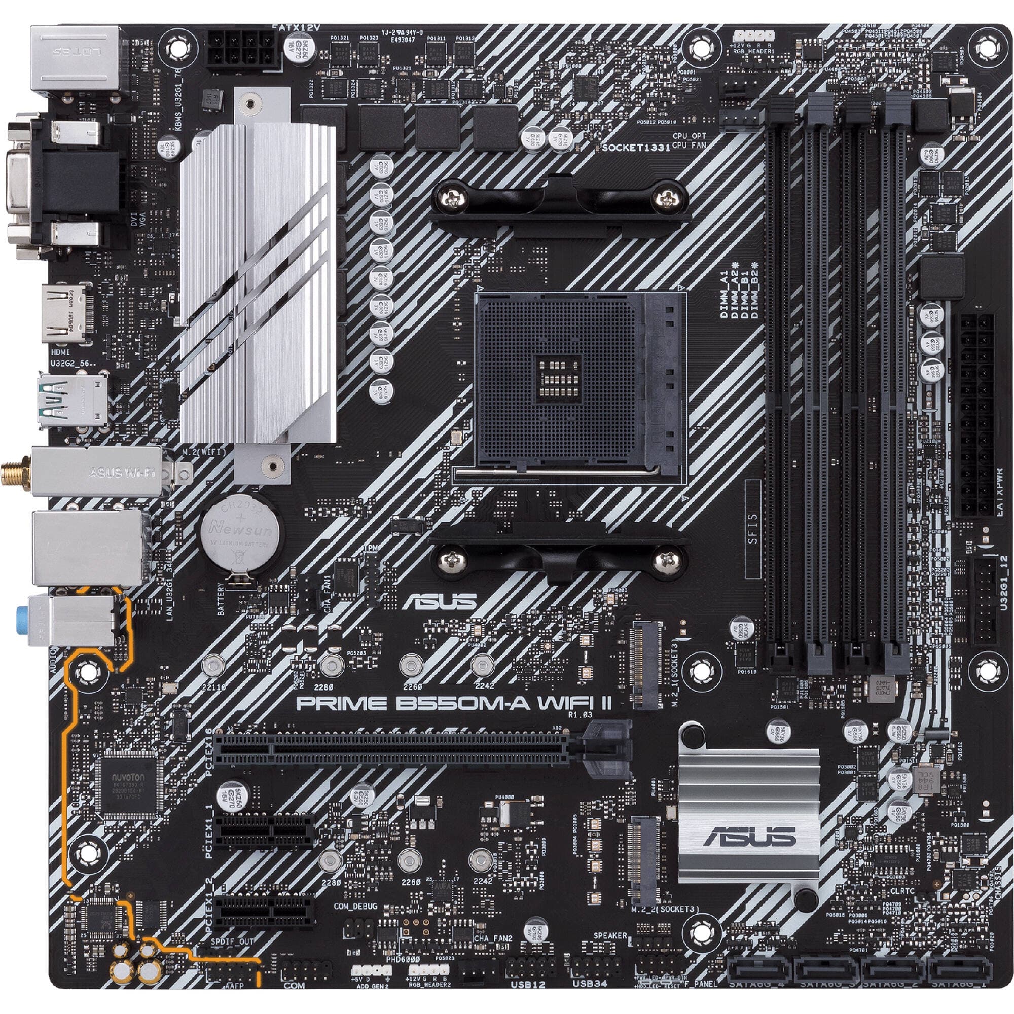 ASUS PRIME B550M-A WIFI II Micro-ATX AM4 motherboard with integrated Wi-Fi