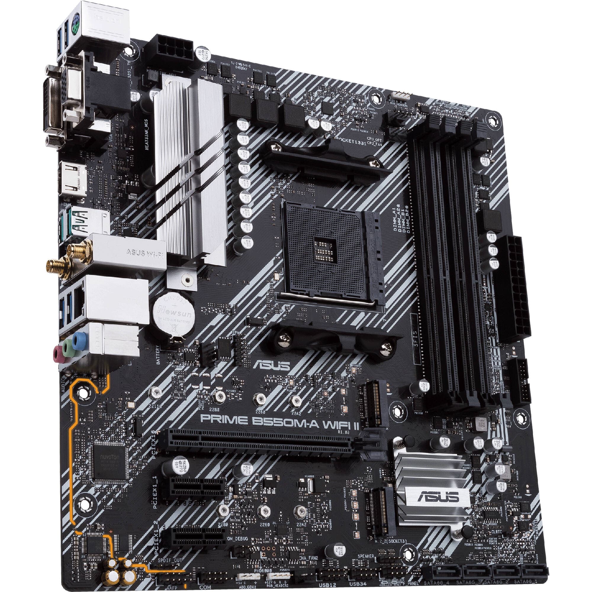 ASUS PRIME B550M-A WIFI II Micro-ATX AM4 motherboard with integrated Wi-Fi