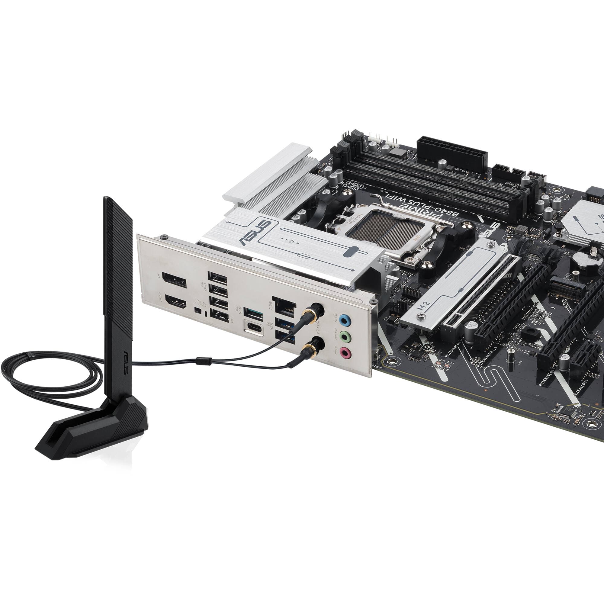 ASUS PRIME B840-PLUS WIFI ATX motherboard for AMD AM5 with DDR5, Wi-Fi 6E, and 3 M.2 slots