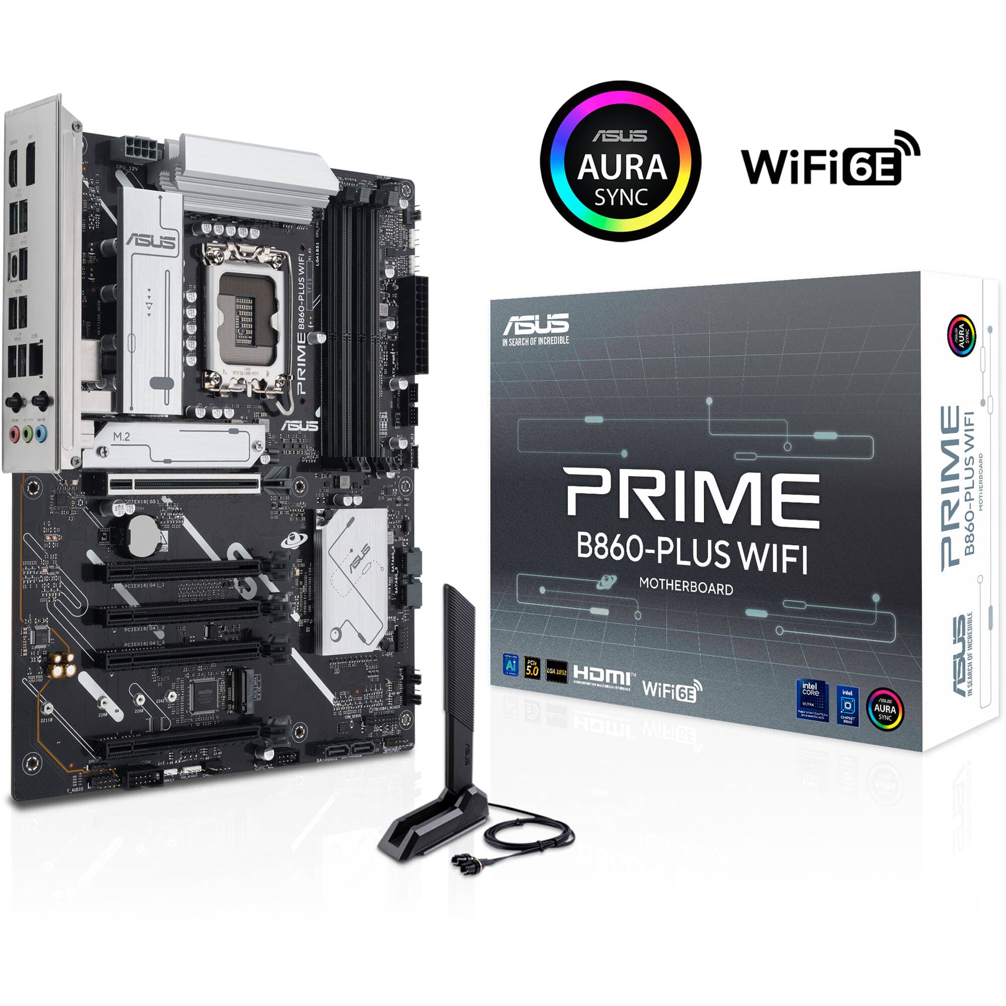 ASUS PRIME B860-PLUS WIFI-CSM ATX motherboard for Intel LGA 1851 processors with DDR5 and Wi‑Fi