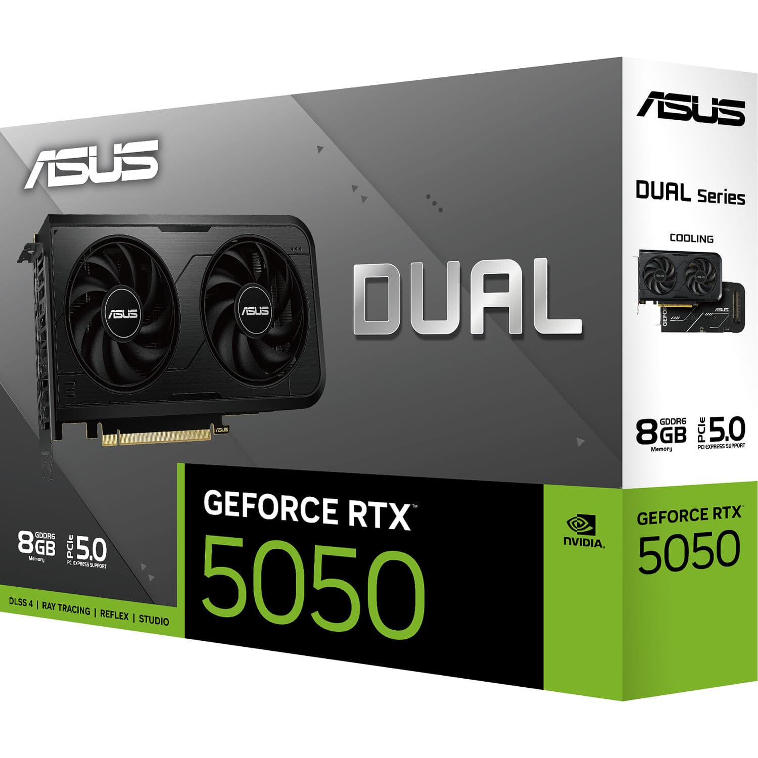 ASUS Prime GeForce RTX 5050 O8G graphics card with triple-fan cooling and 2.5-slot design
