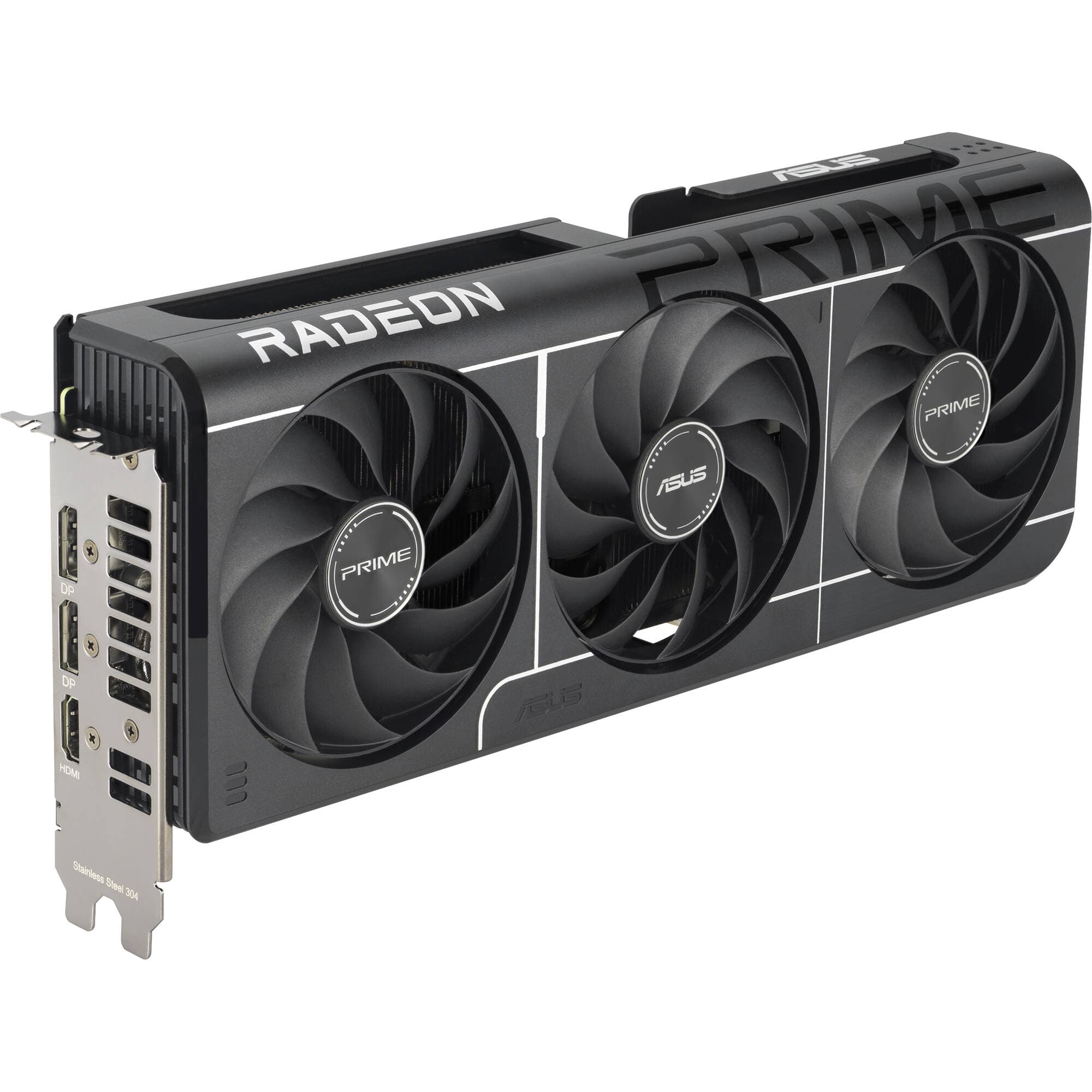 ASUS PRIME RX 9060 XT O16G graphics card with 16GB GDDR6, dual fan cooling, and PCIe 5.0 interface
