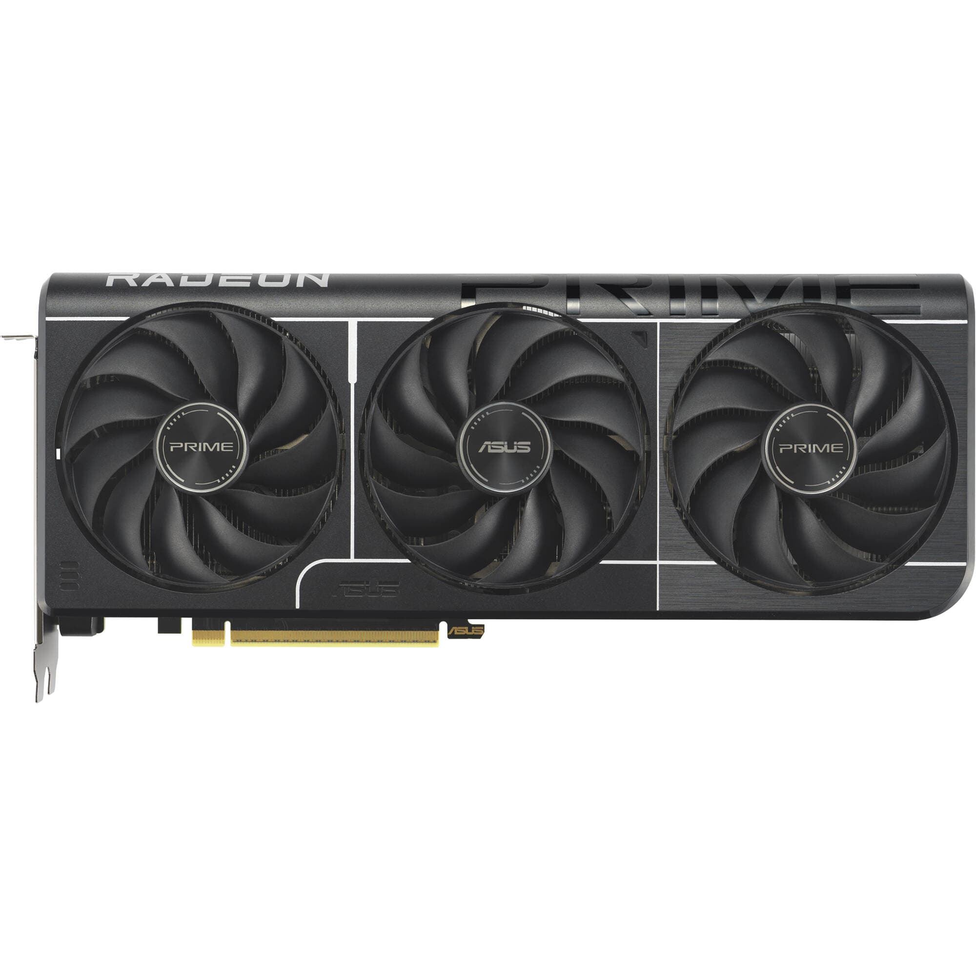 ASUS PRIME RX 9060 XT O8G graphics card with dual fans and 2.5-slot cooler