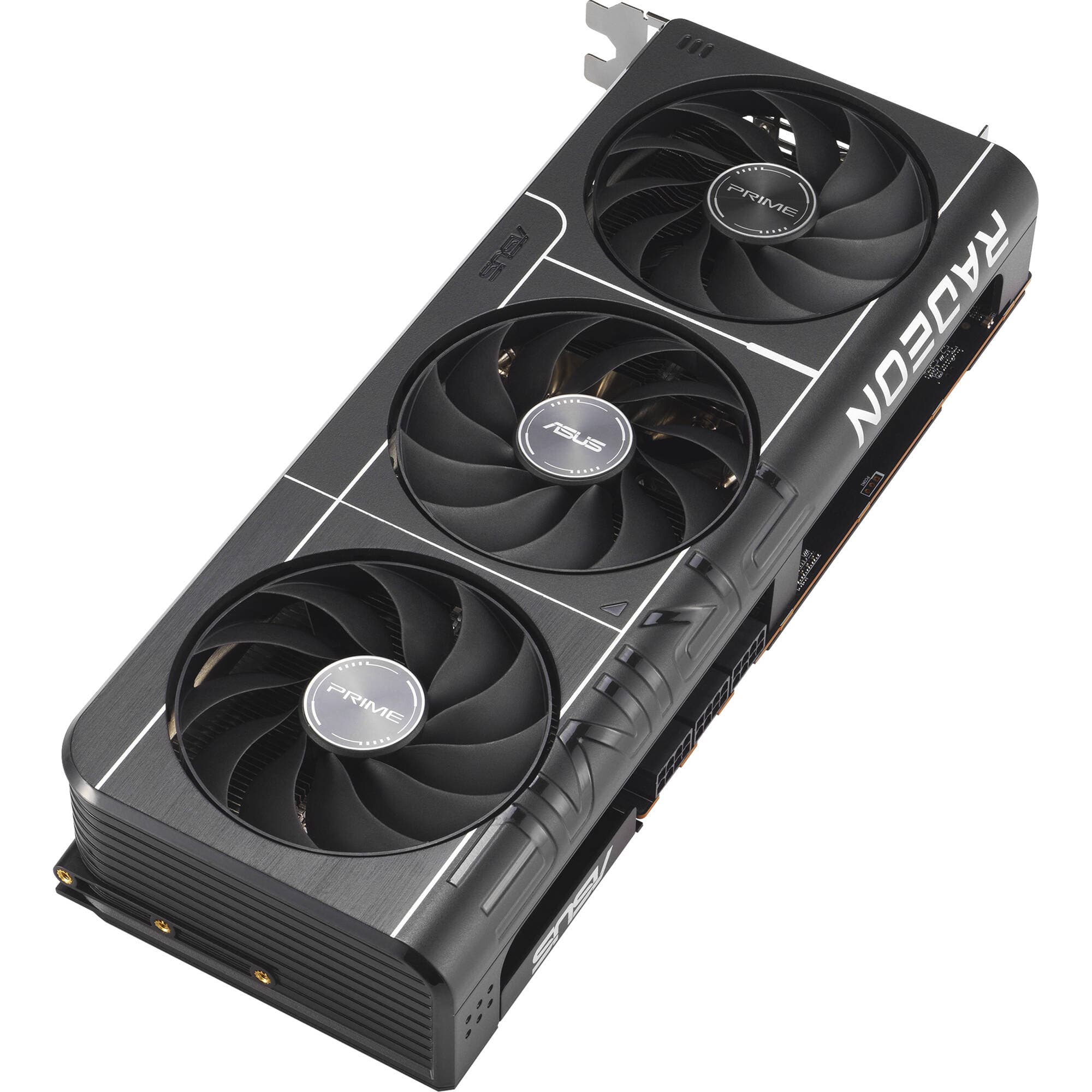 ASUS PRIME RX 9070 XT O16G graphics card with triple-fan cooling and 16 GB GDDR6 memory