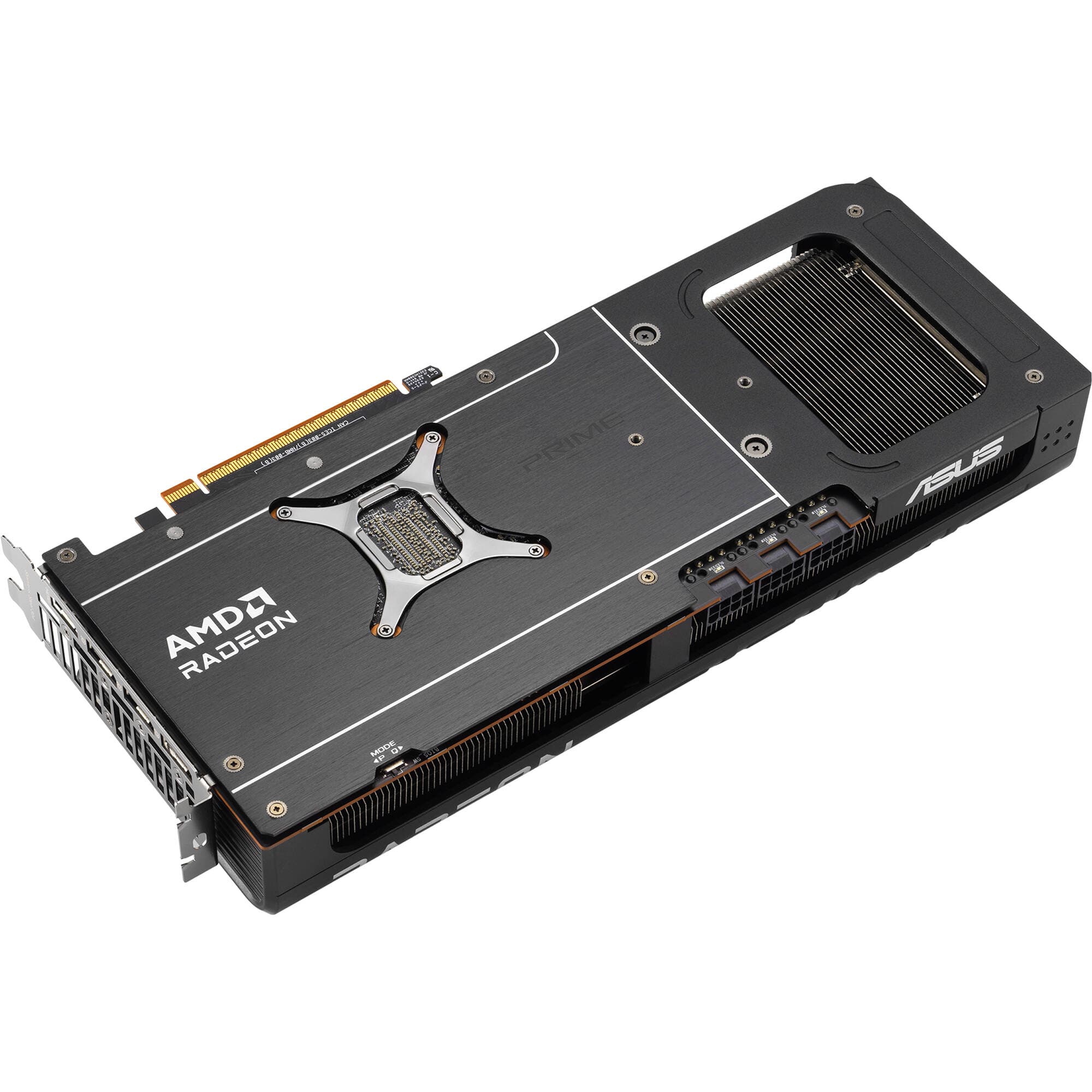 ASUS PRIME RX 9070 XT O16G graphics card with triple-fan cooling and 16 GB GDDR6 memory