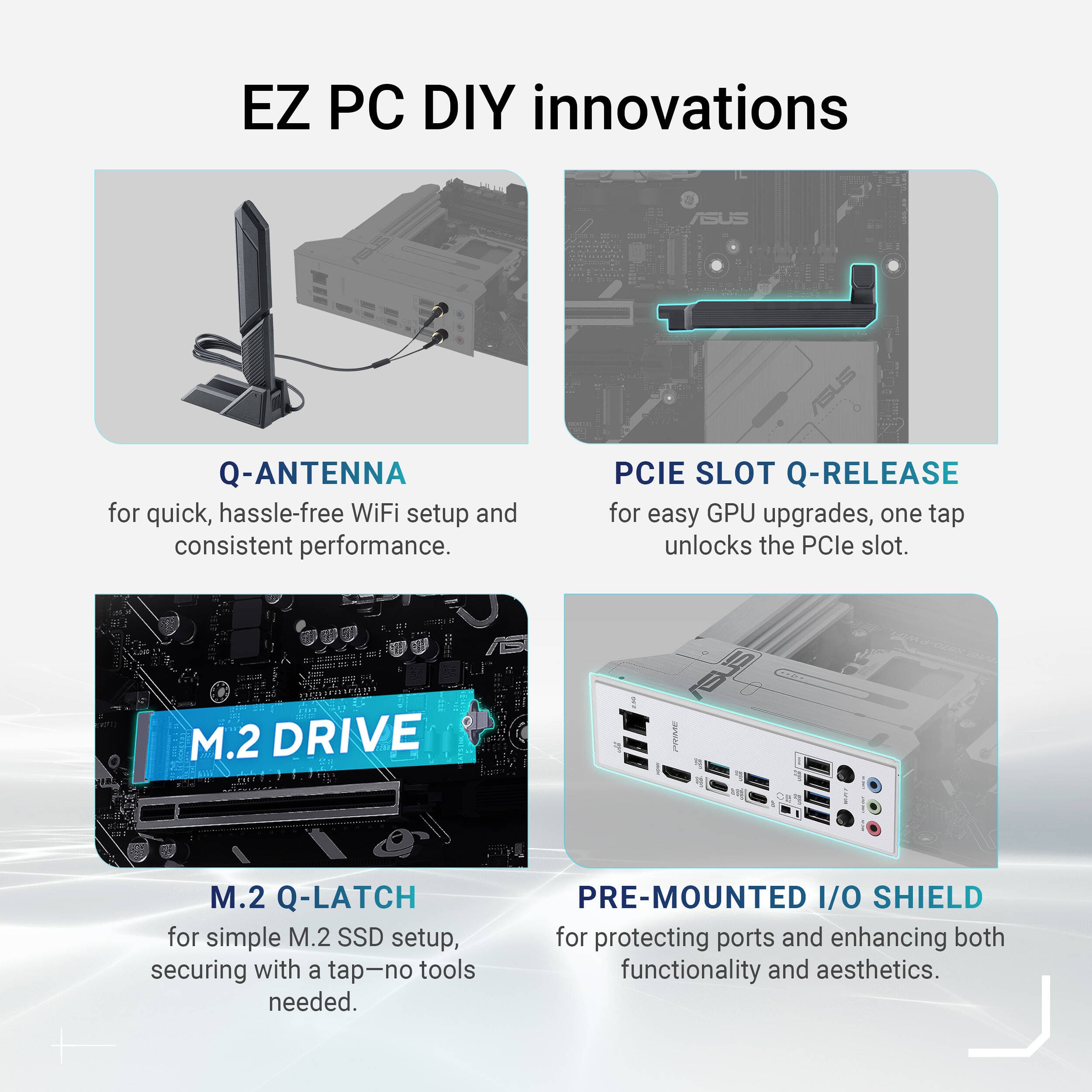 ASUS PRIME X870-P WIFI ATX motherboard for AMD AM5 processors with Wi-Fi 7 and PCIe 5.0